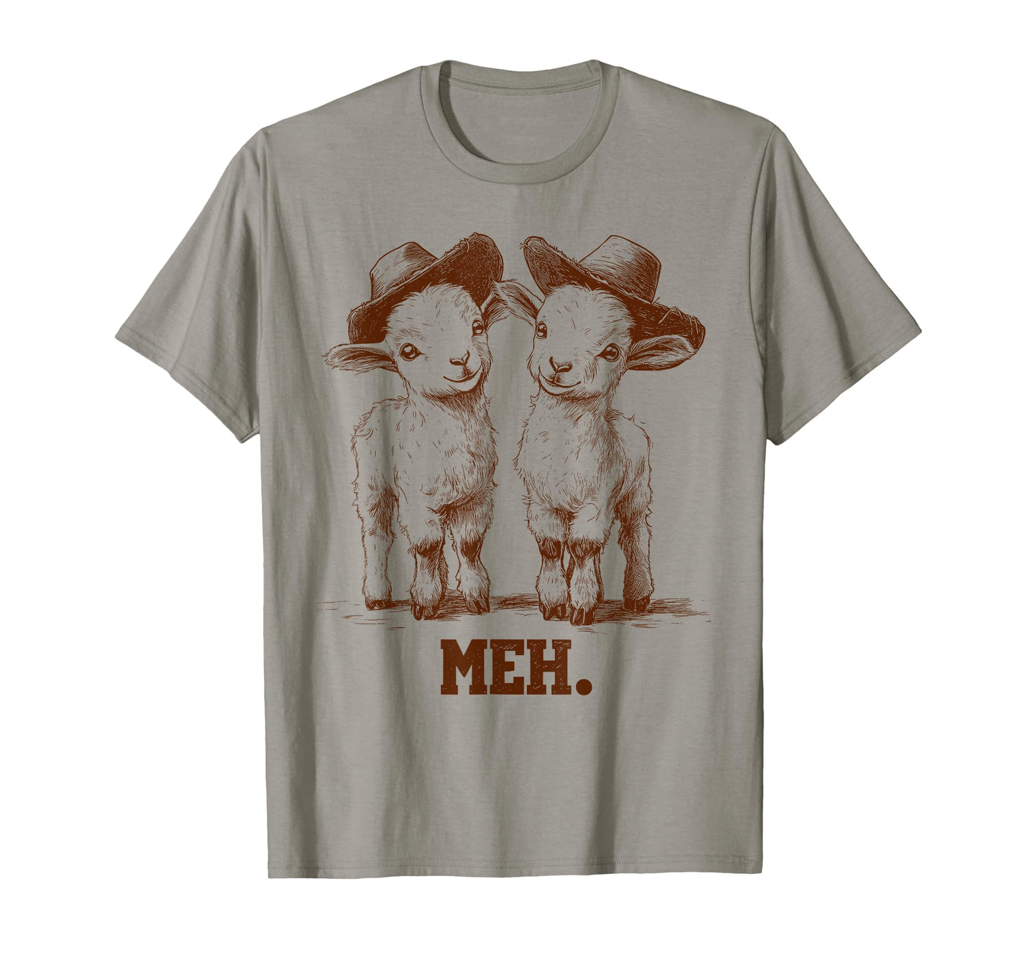 Meh Goat Meme Farm Animal Funny Farmer Animals Lover T-Shirt