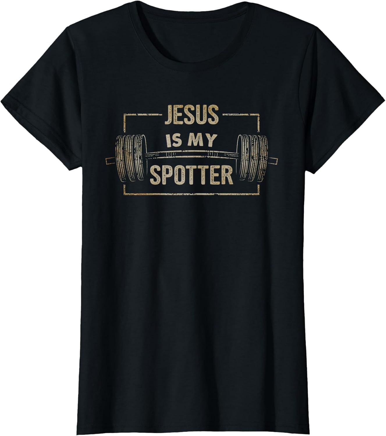 Christian Shirt Funny Gym Jesus is My Spotter Gift