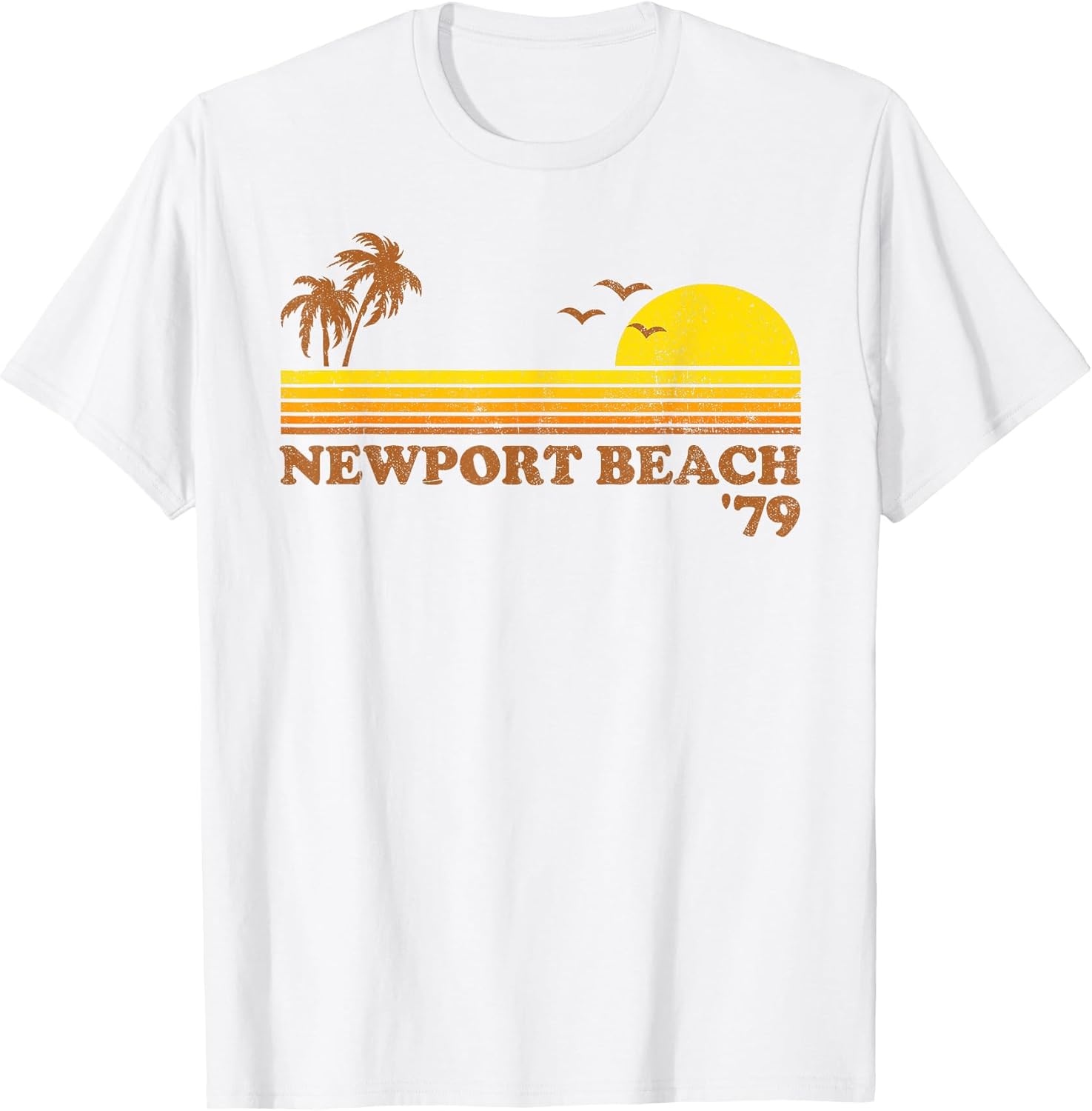Vintage Newport Beach California Retro Sunset Surf 70's Gift Men Women Girls Kids