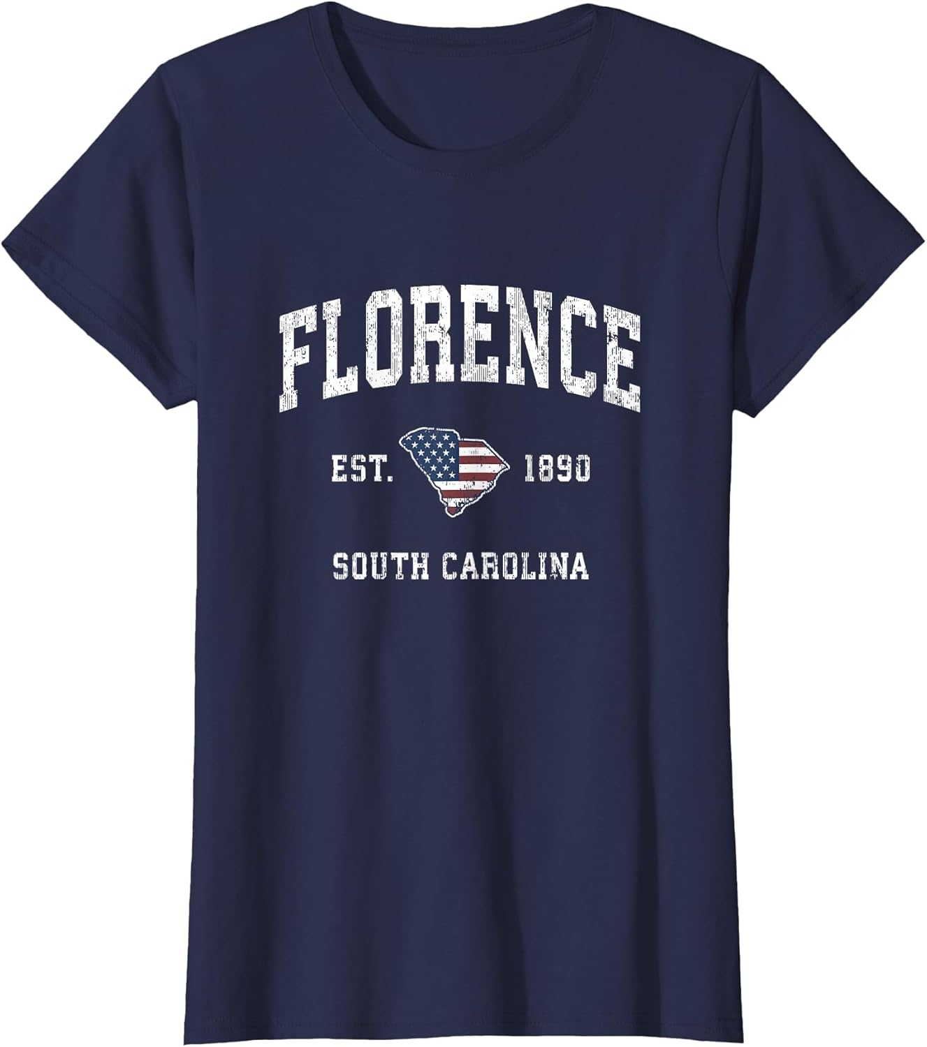 Florence South Carolina SC Vintage American Flag Design