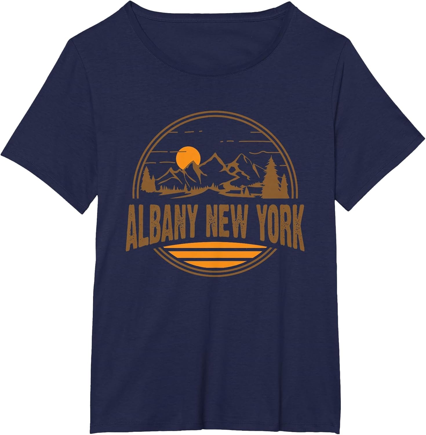 Vintage Albany, New York Mountain Hiking Souvenir Print