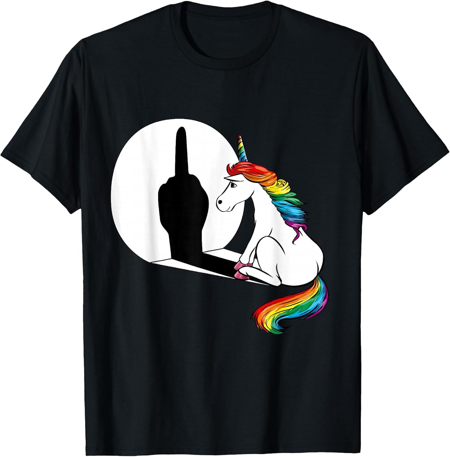 Unicorn Sarcasm Funny Shadow Unicorn Middle Finger