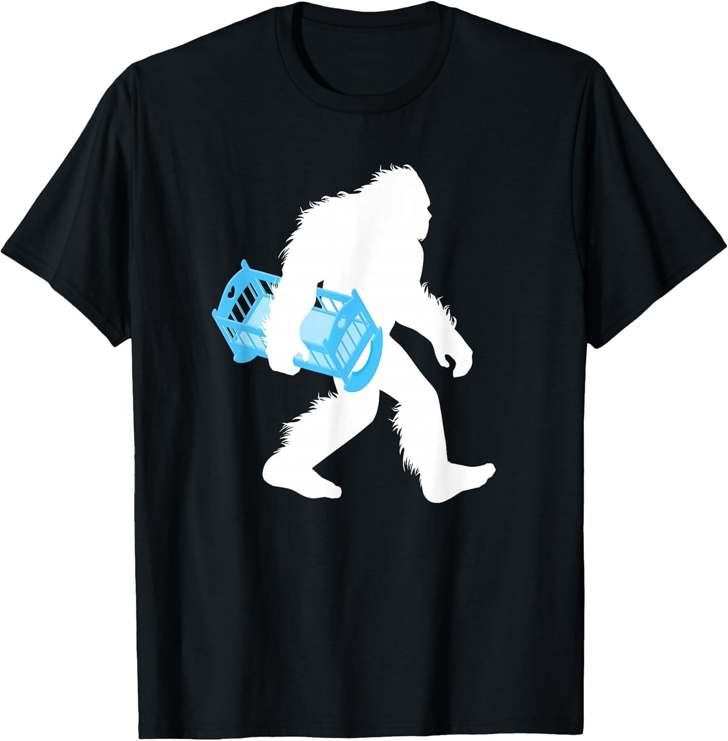 Cute Bigfoot with Baby Boy Crib Sasquatch Parent