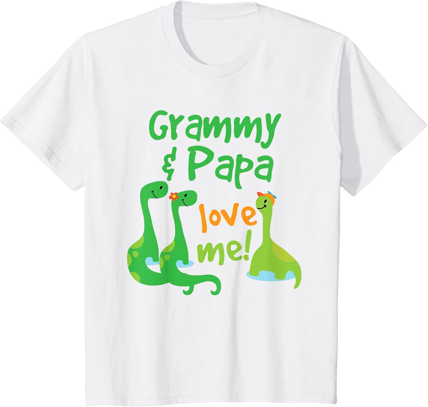 Kids Grammy and Papa Love Me Grandson Dinosaur