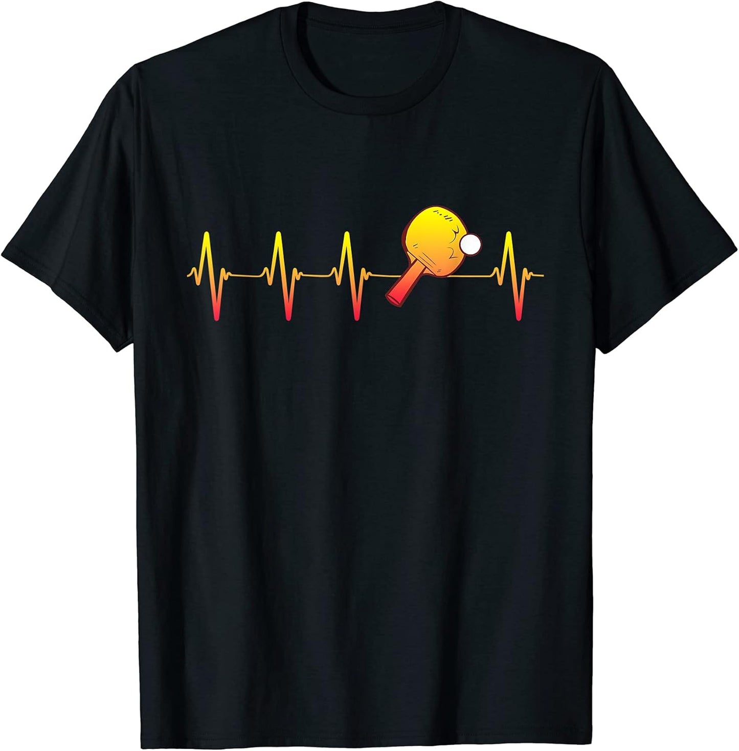 Love Ping Pong Heartbeat Ball and Paddle Table Tennis Sunset