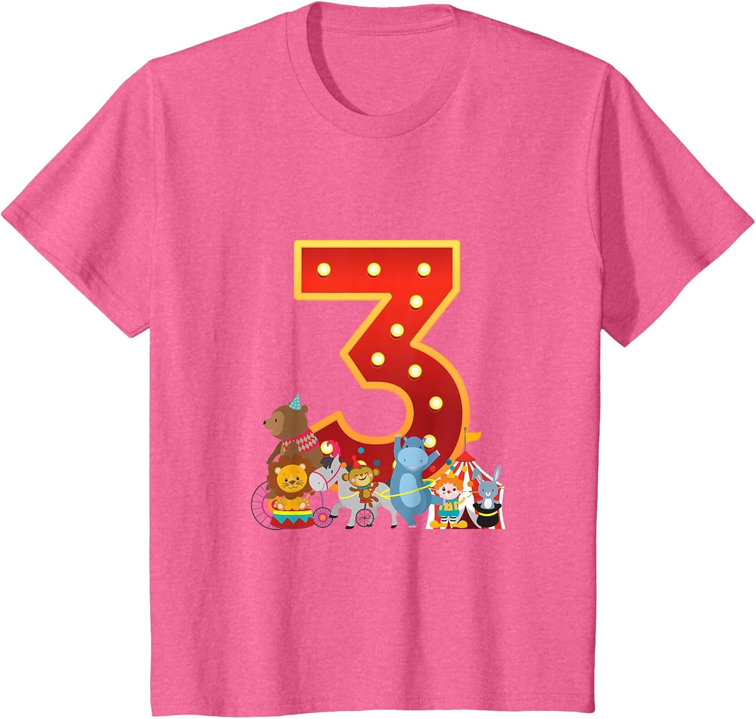 I'm 3 Circus Ring Clown Animals Kids 3rd Birthday Party Kids
