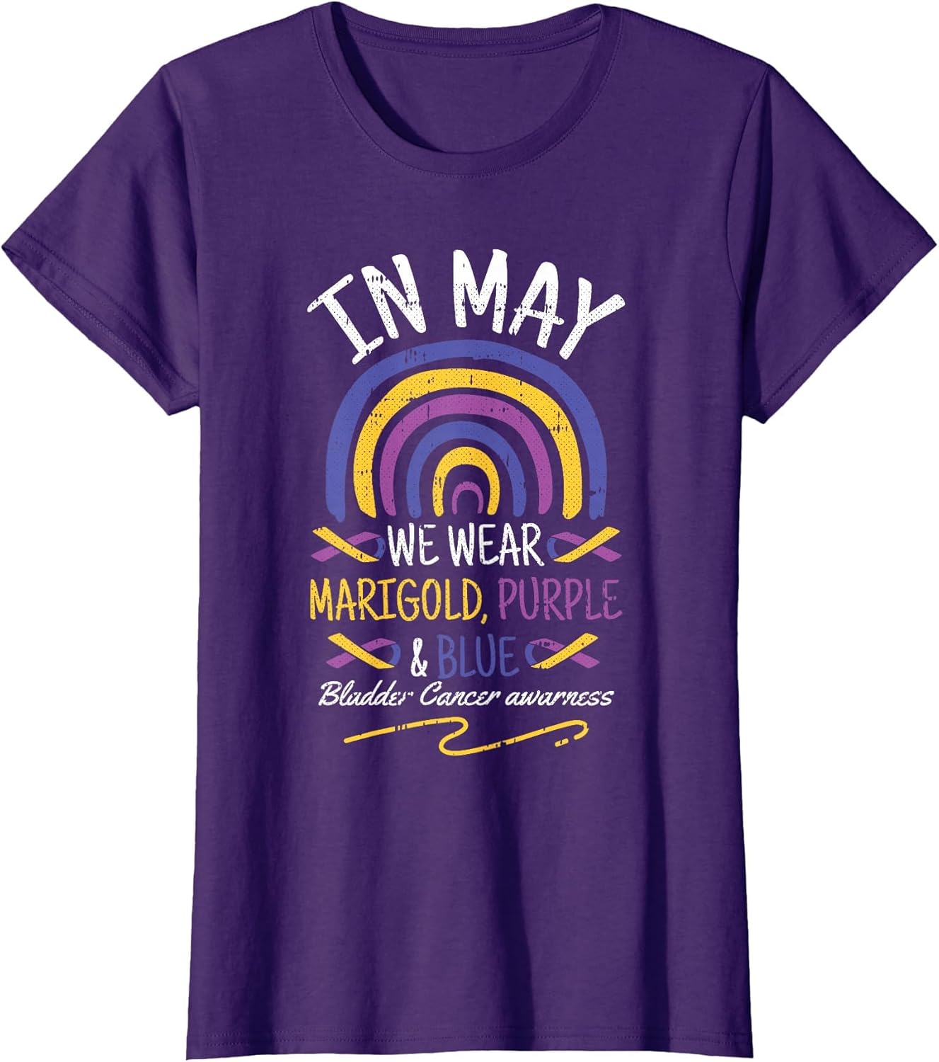 in May We Wear Bladder Cancer Awareness Ribbon Fight Warrior