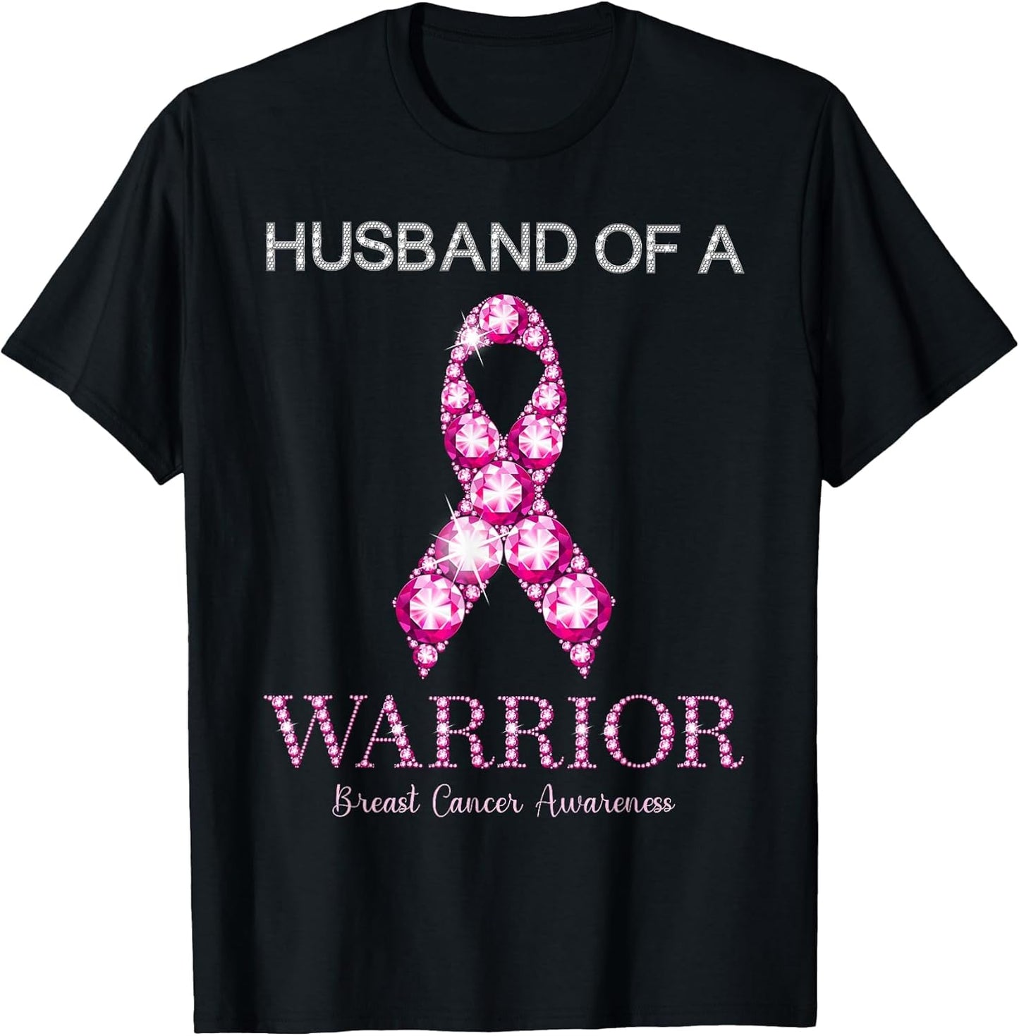 Husband of A Warrior Breast Cancer Awareness Pink Ribbon