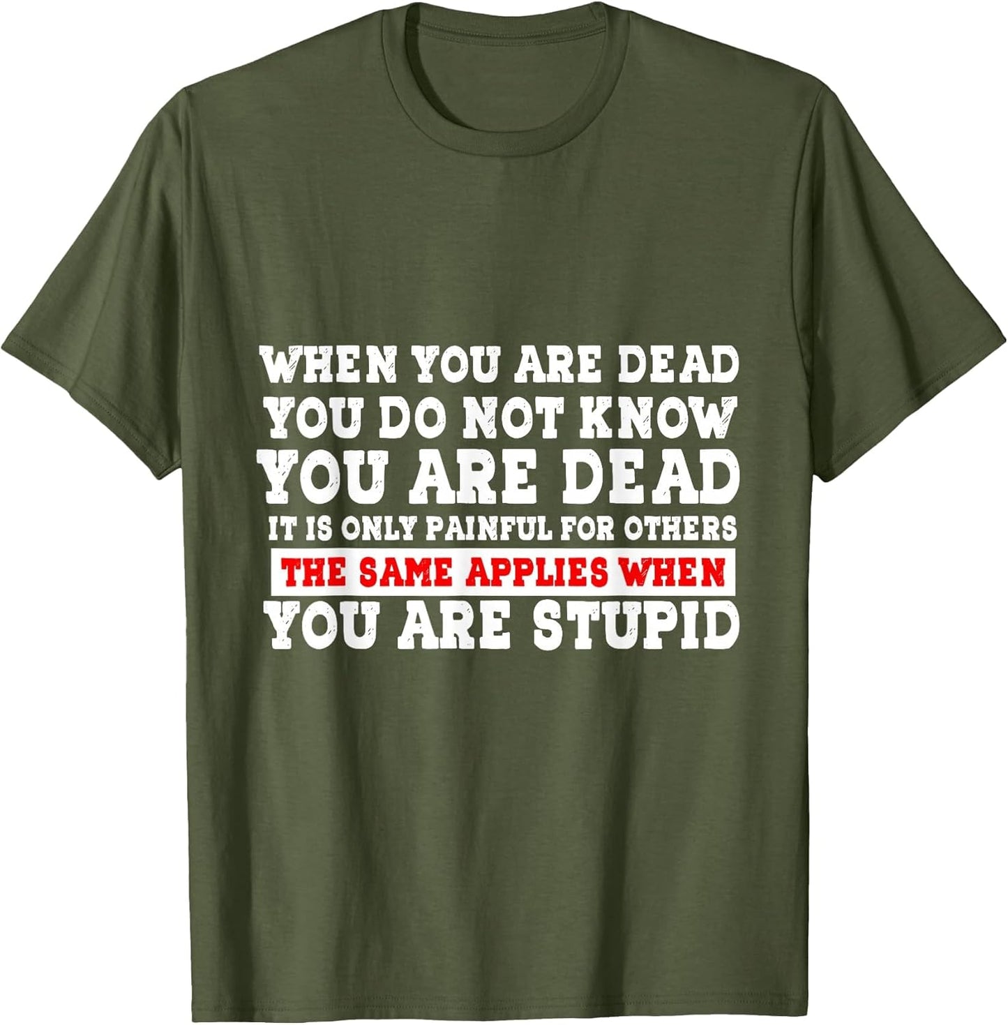 When You are Dead, You Do Not Know You are Dead. It is Only