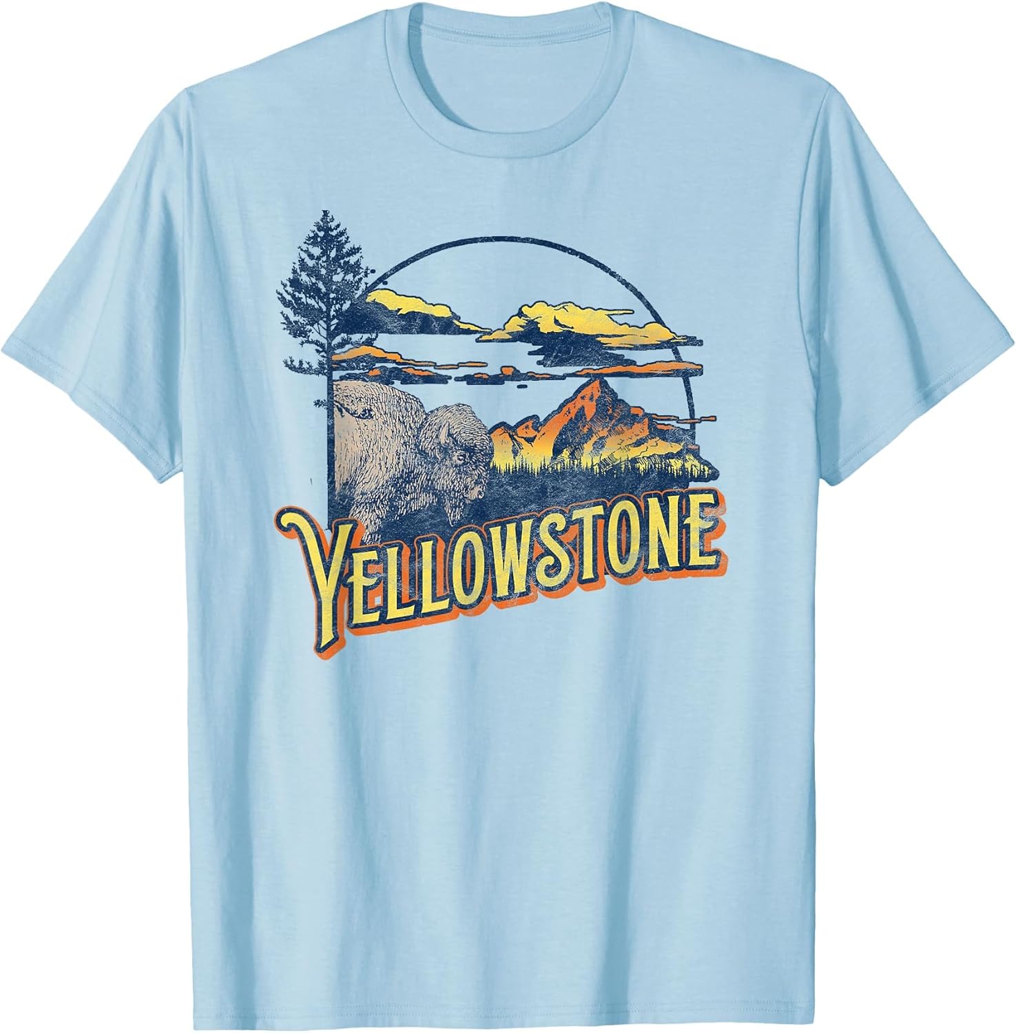 Vintage Yellowstone National Park Retro 80's Style Graphic