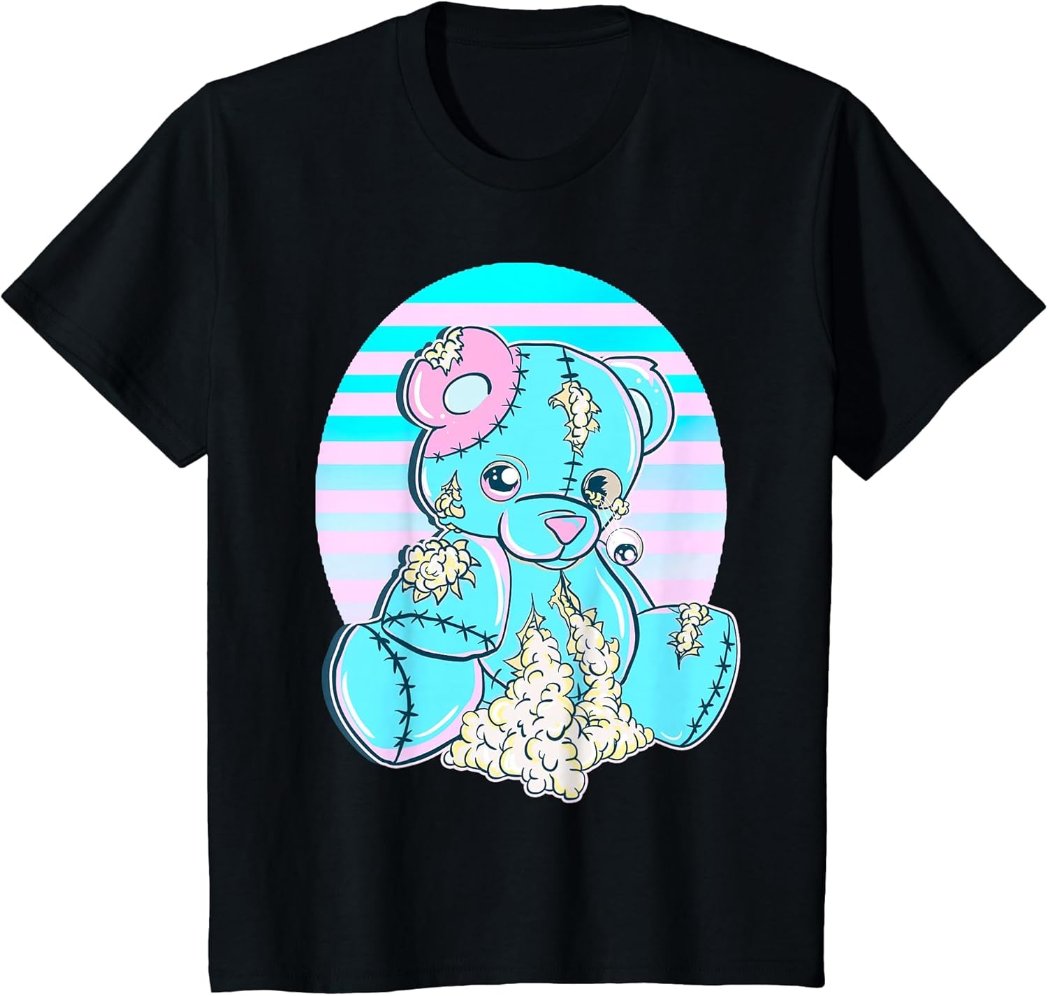 Japanese Anime Teddy Bear Shirt - Menhera Sad Pastel Goth