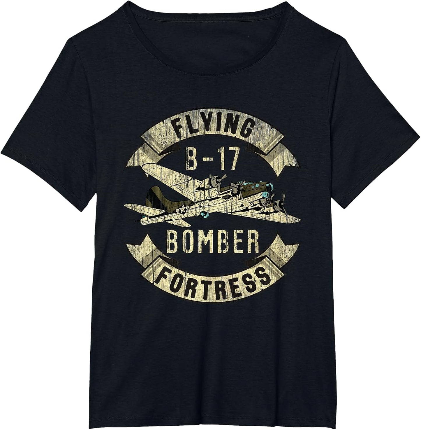 Vintage B-17 Bomber WW2 Plane Aviation Airplane Shirt Grunge
