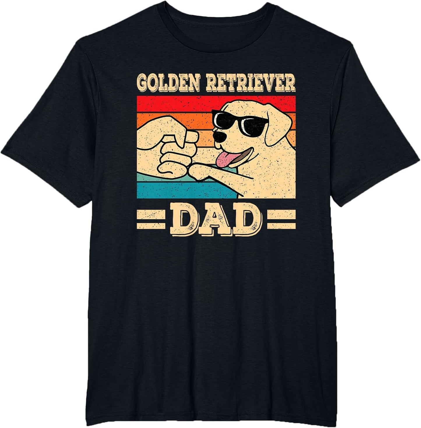 Funny Golden Retriever Dad Dog Retro Men