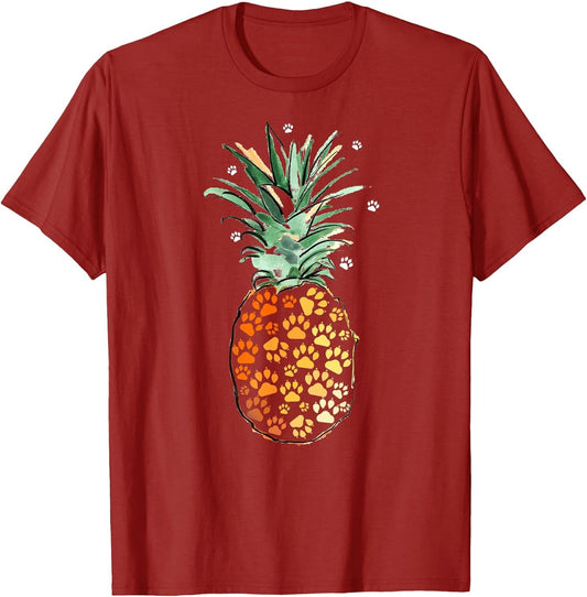 Cute Dog Paw Pineapple Footprint