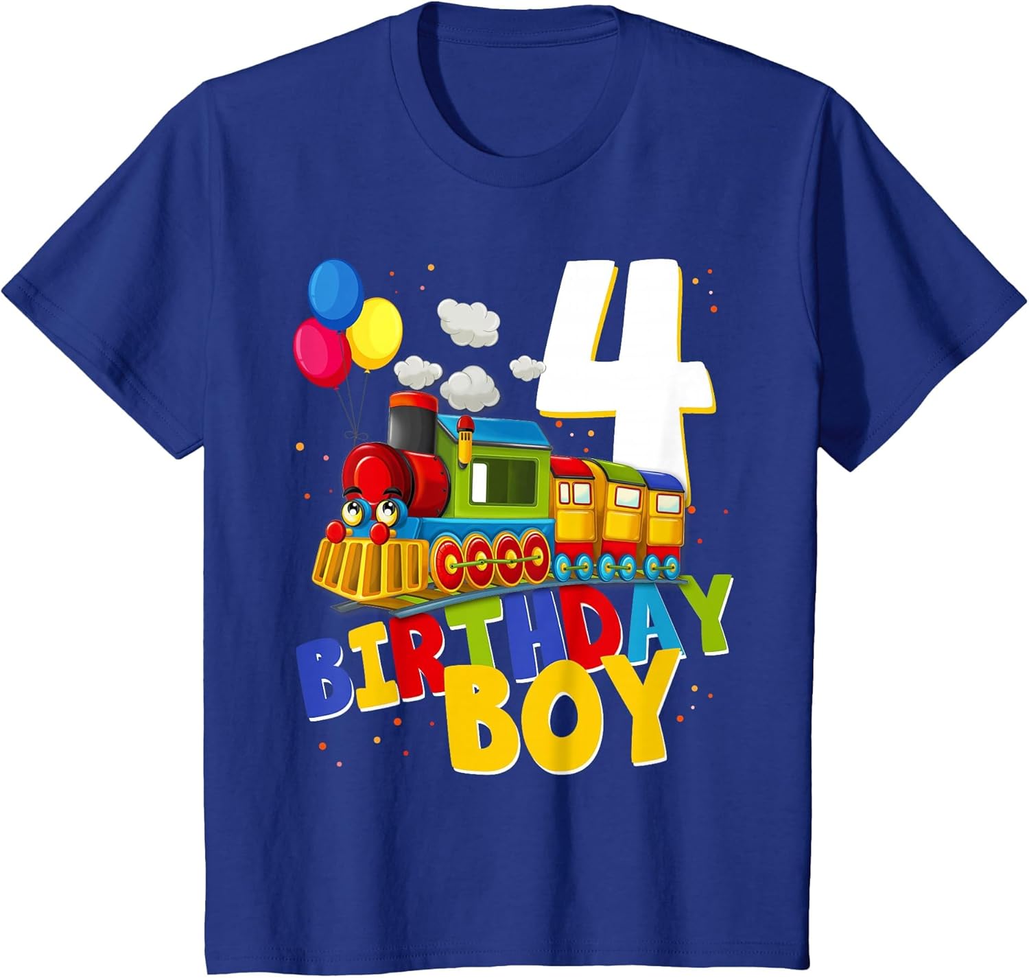 4th Birthday Train Boys Girls 4 Years Old I'm Four Gift