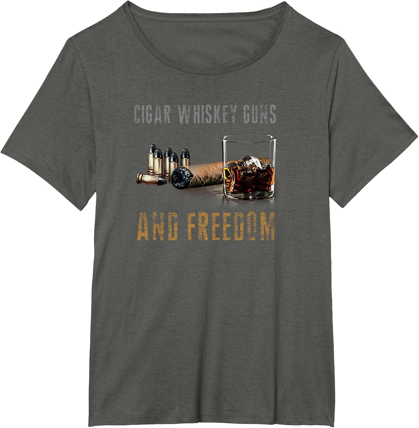 Cigars Whiskey Guns & Freedom Funny Vintage