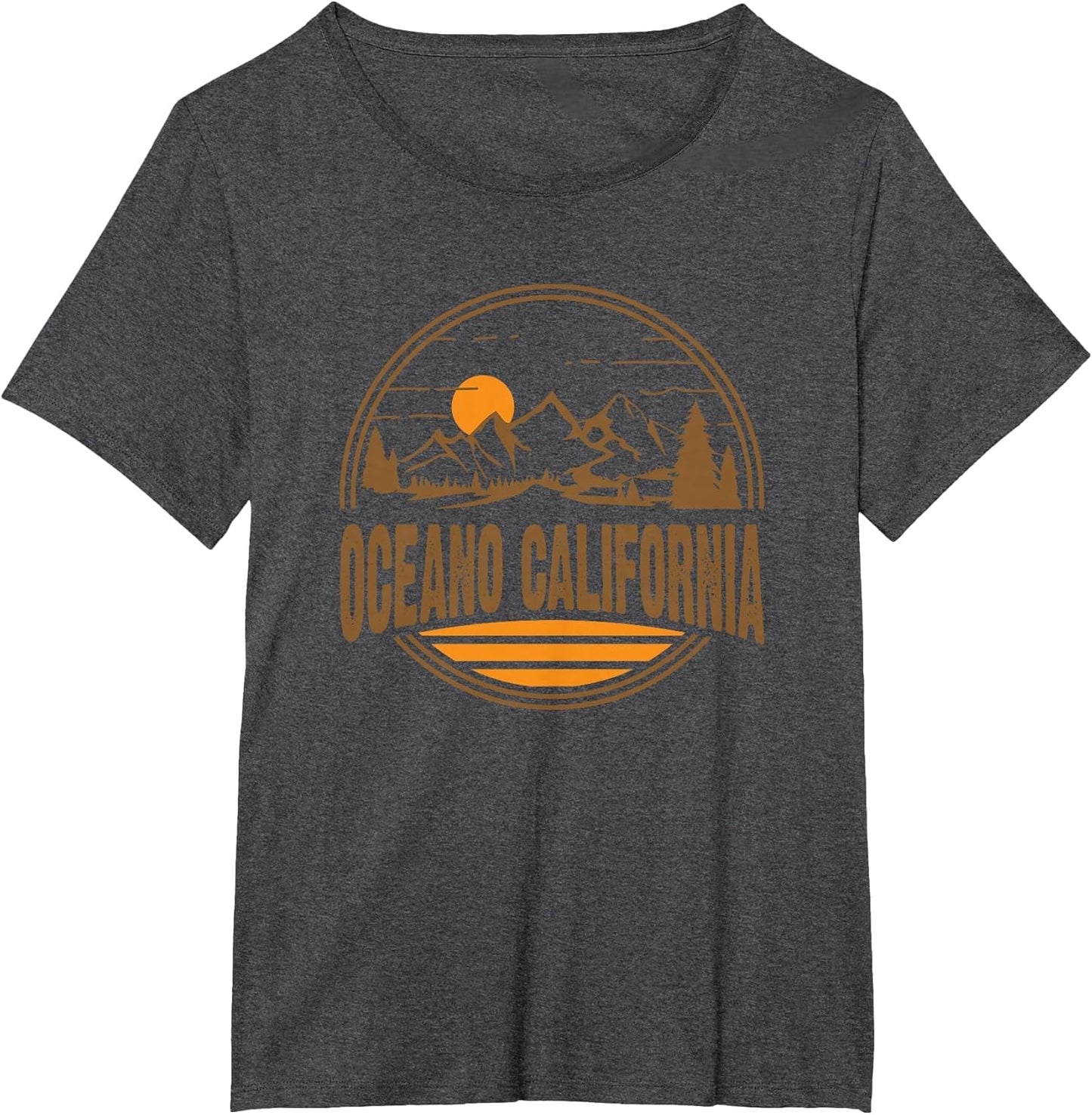 Vintage Oceano, California Mountain Hiking Souvenir Print