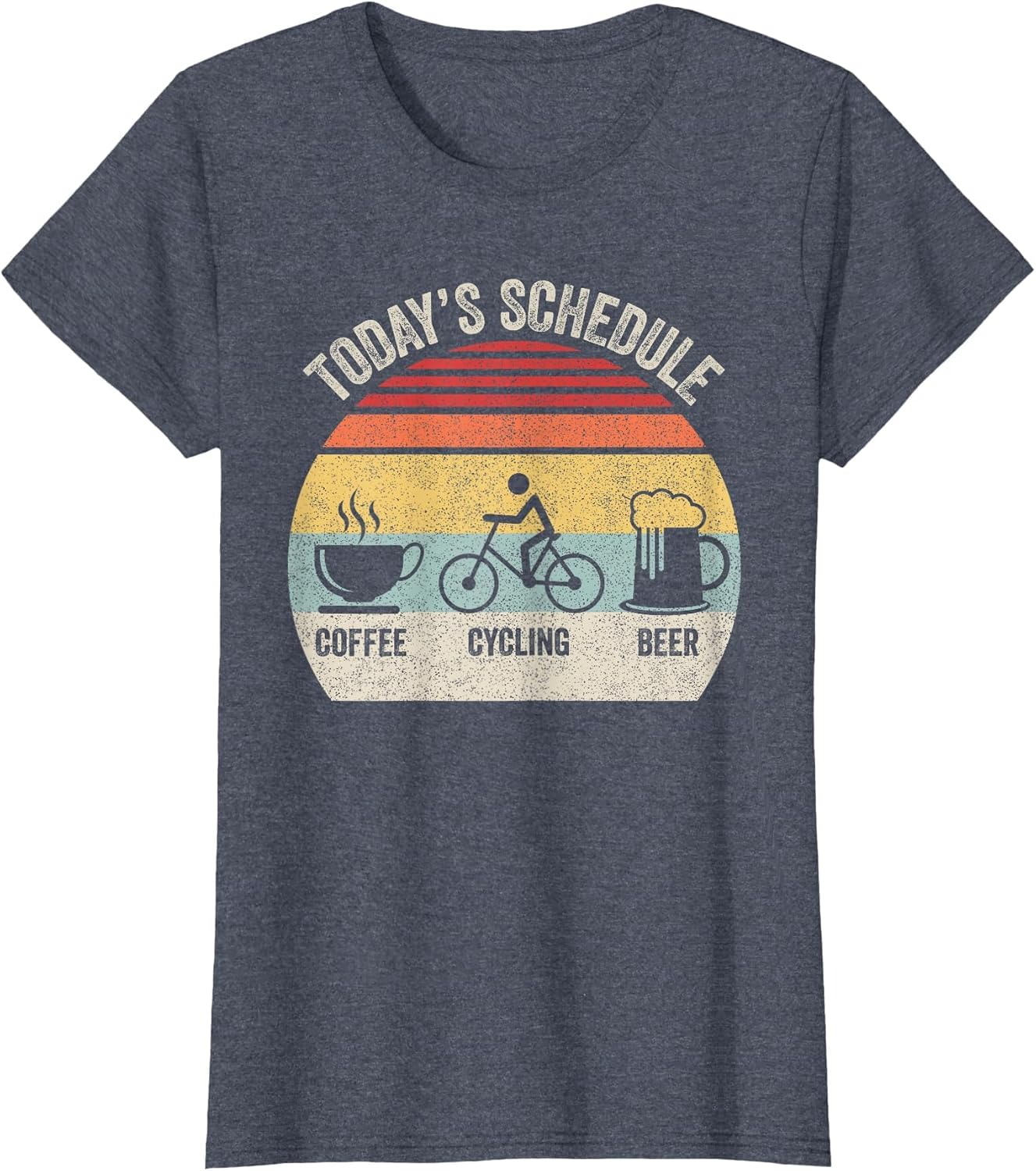 Retro Today's Schedule Coffee Cycling Beer Bike Biking