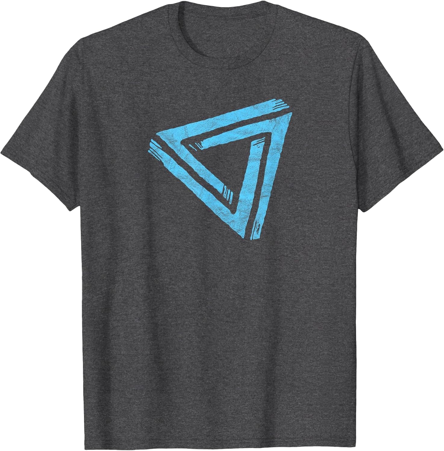 Impossible Geometry Futuristic Distressed Triangle Sketch