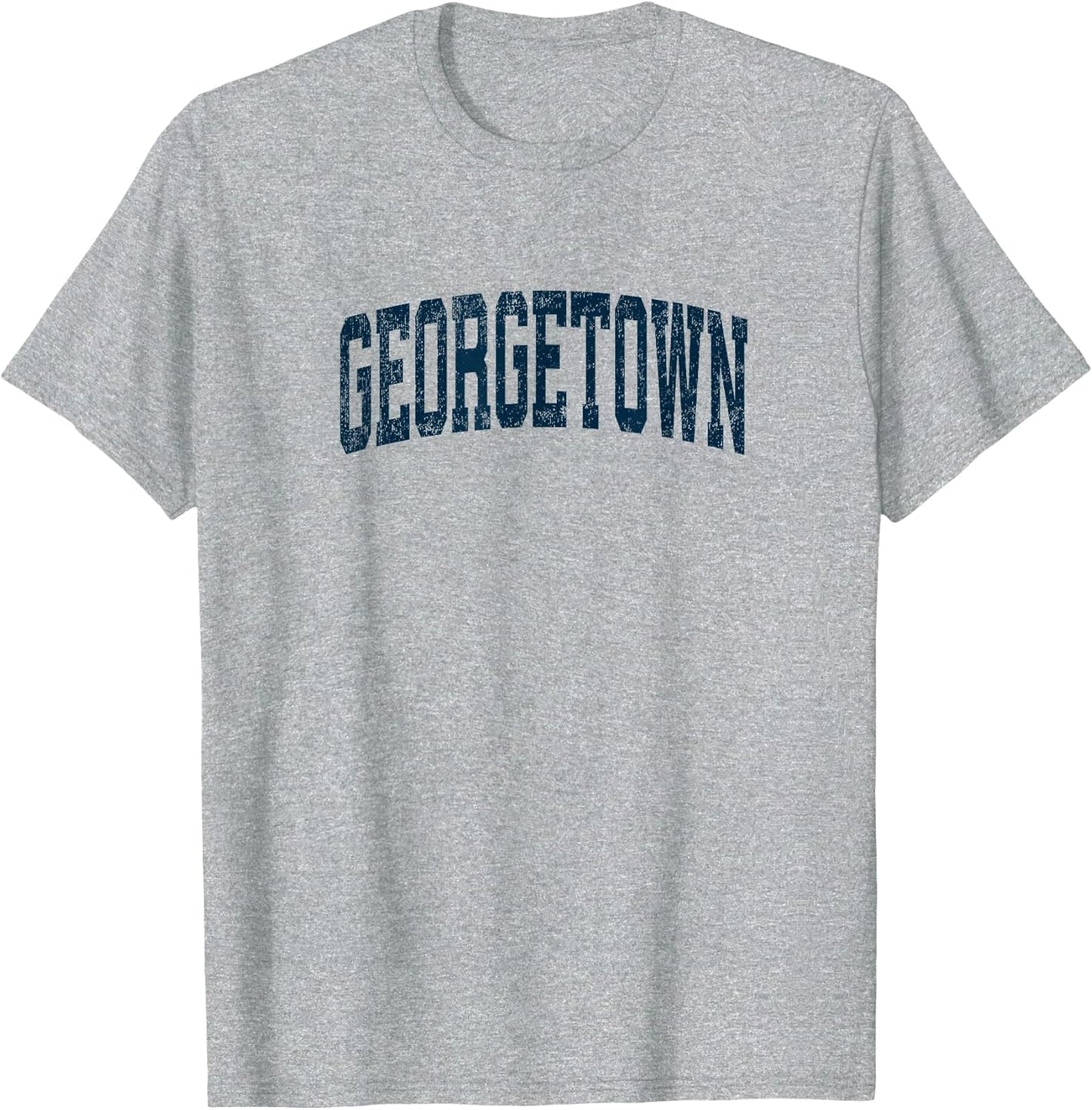 Georgetown Massachusetts MA Vintage Athletic Sports Navy Des