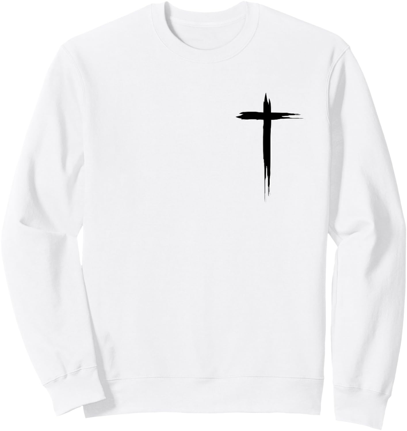 Cross Faith Jesus Christ Cross Graphic Sweatshirt - Sweatshirt | White