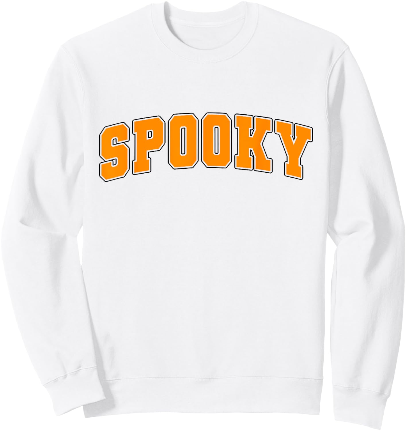 Varsity SPOOKY Halloween College Style University Costume Sweatshirt - Sweatshirt | White