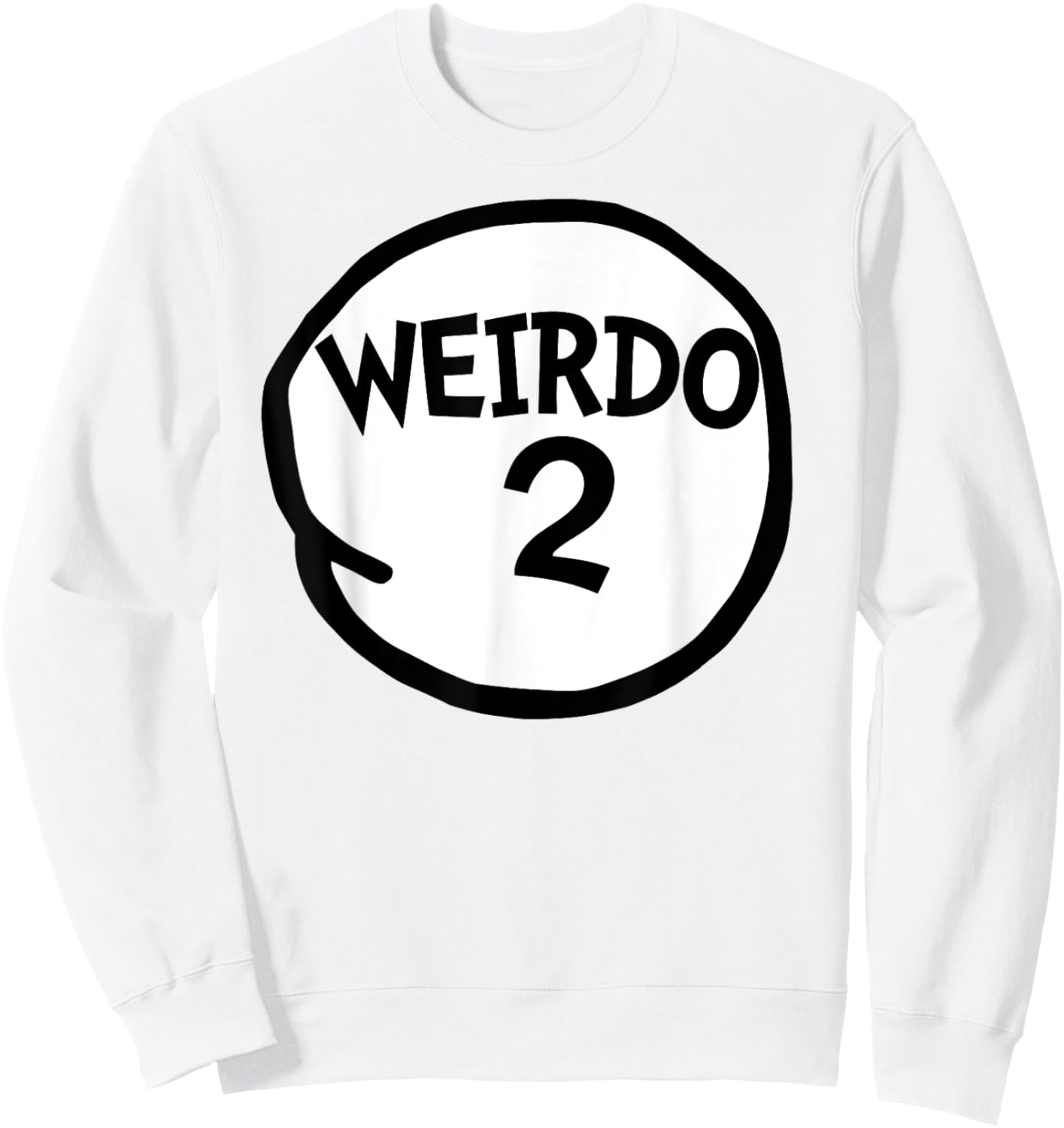Miftees Matching Halloween Weirdo 2 Funny Weirdo Two Group Sweatshirt - Sweatshirt | White