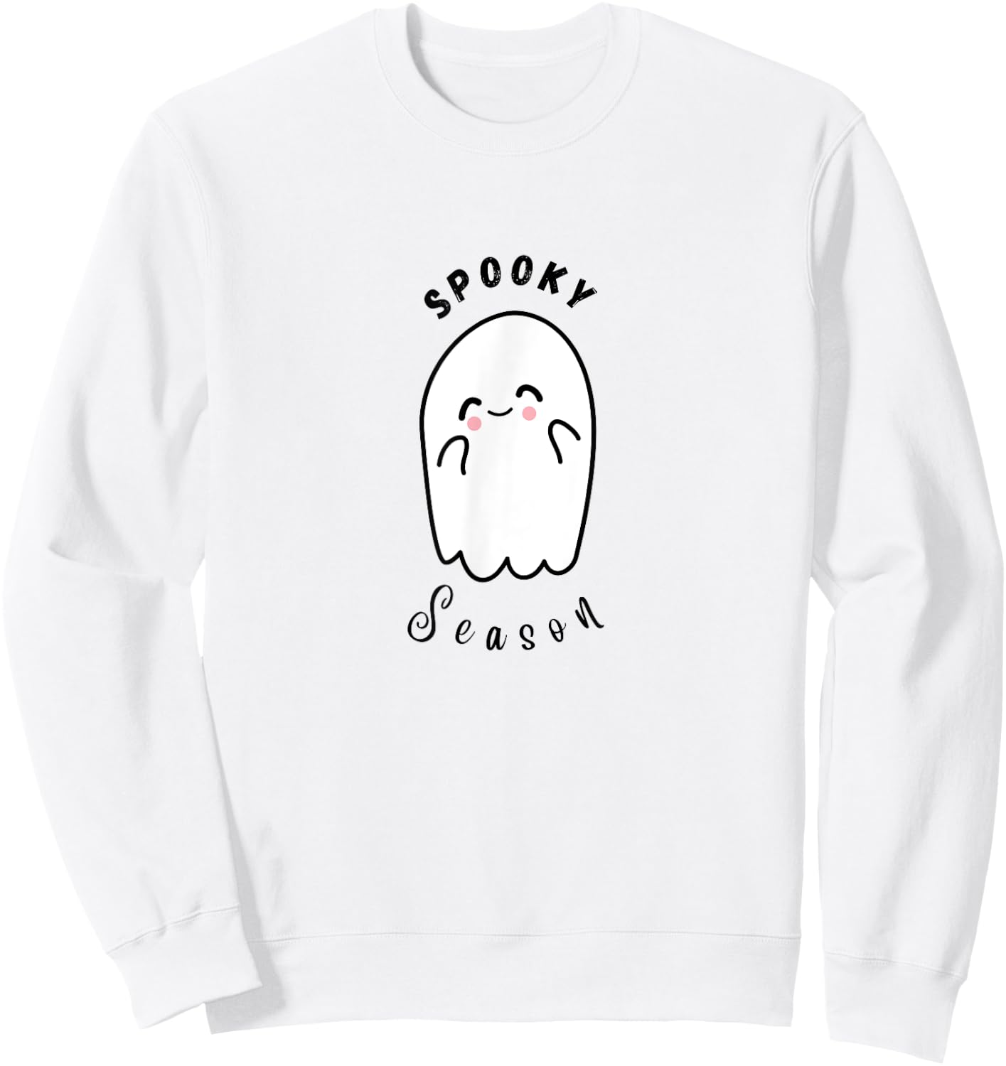 Cute Spooky Season Ghost Halloween Sweatshirt - Sweatshirt | White