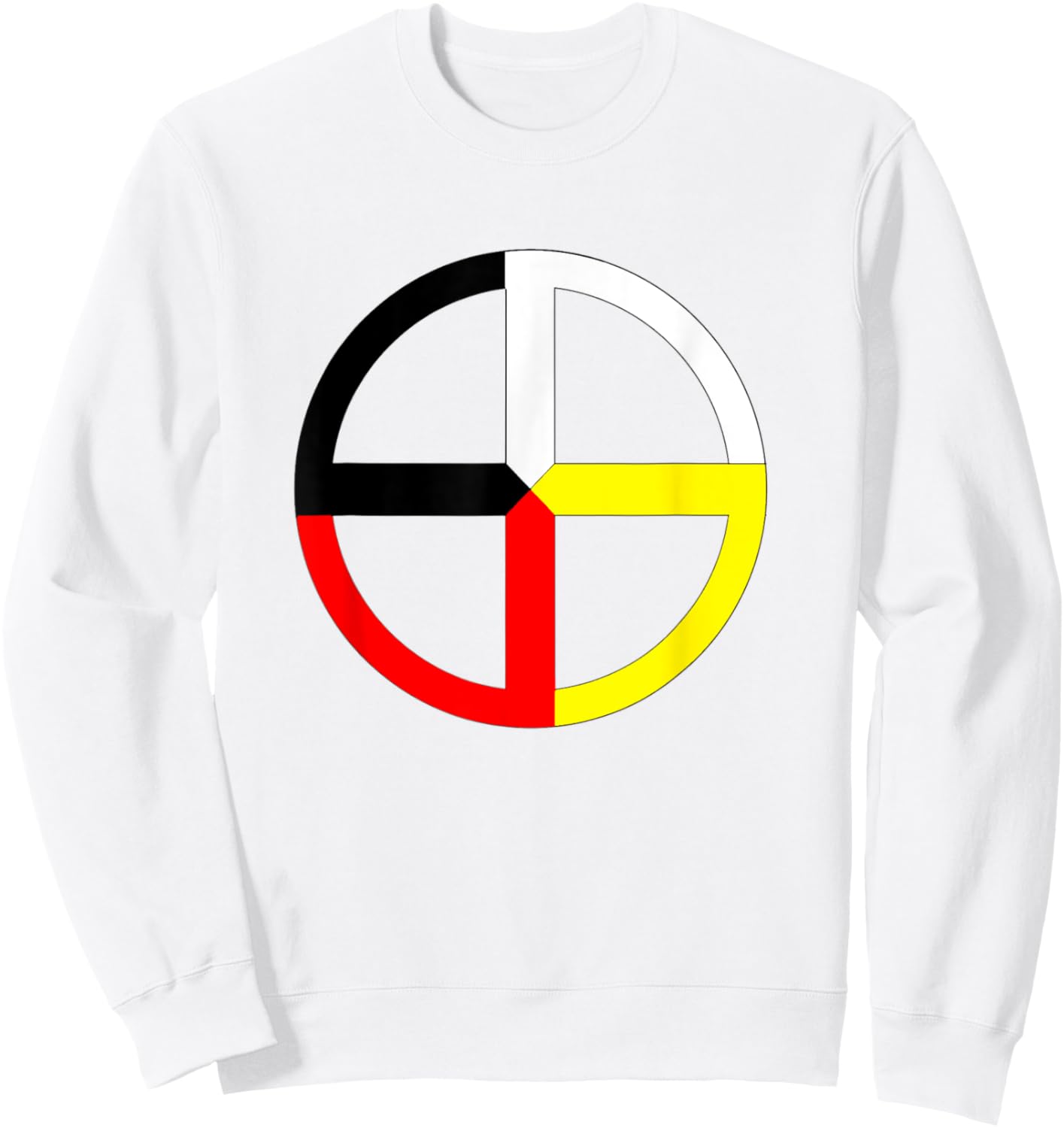 Medicine Wheel Symbol Sweatshirt - Sweatshirt | White