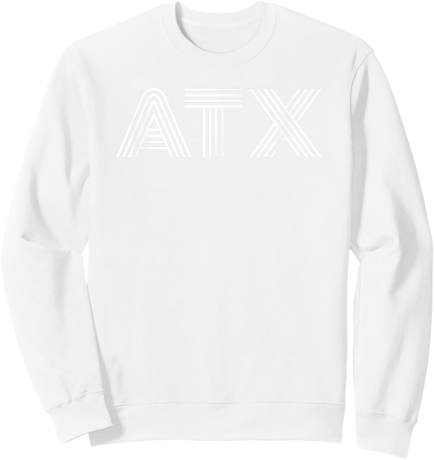 ATX / Austin TX Retro Design In White Sweatshirt - Sweatshirt | White