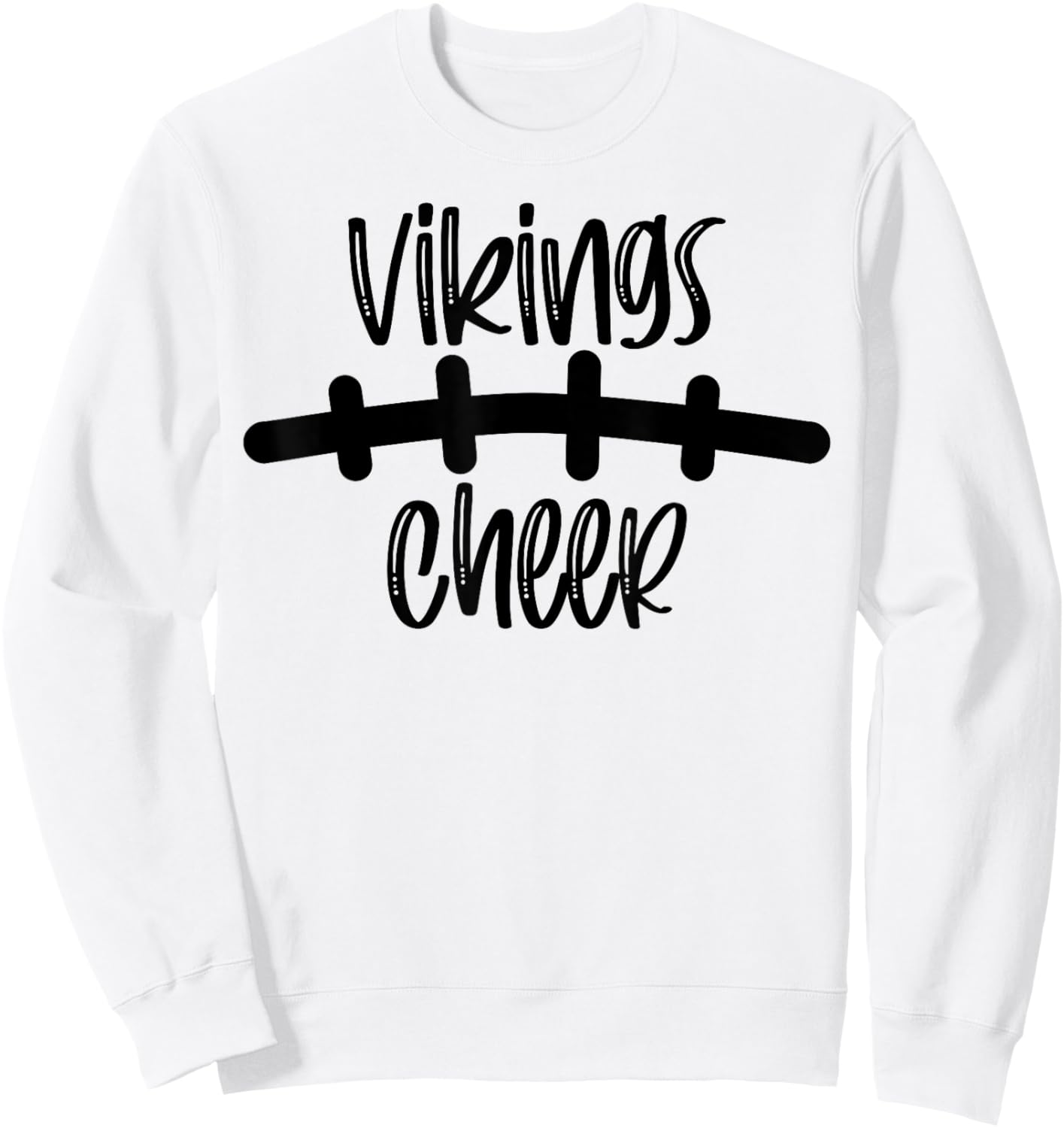 Vikings Cheer School Spirit Football Team Mascot Game Night Sweatshirt - Sweatshirt | White