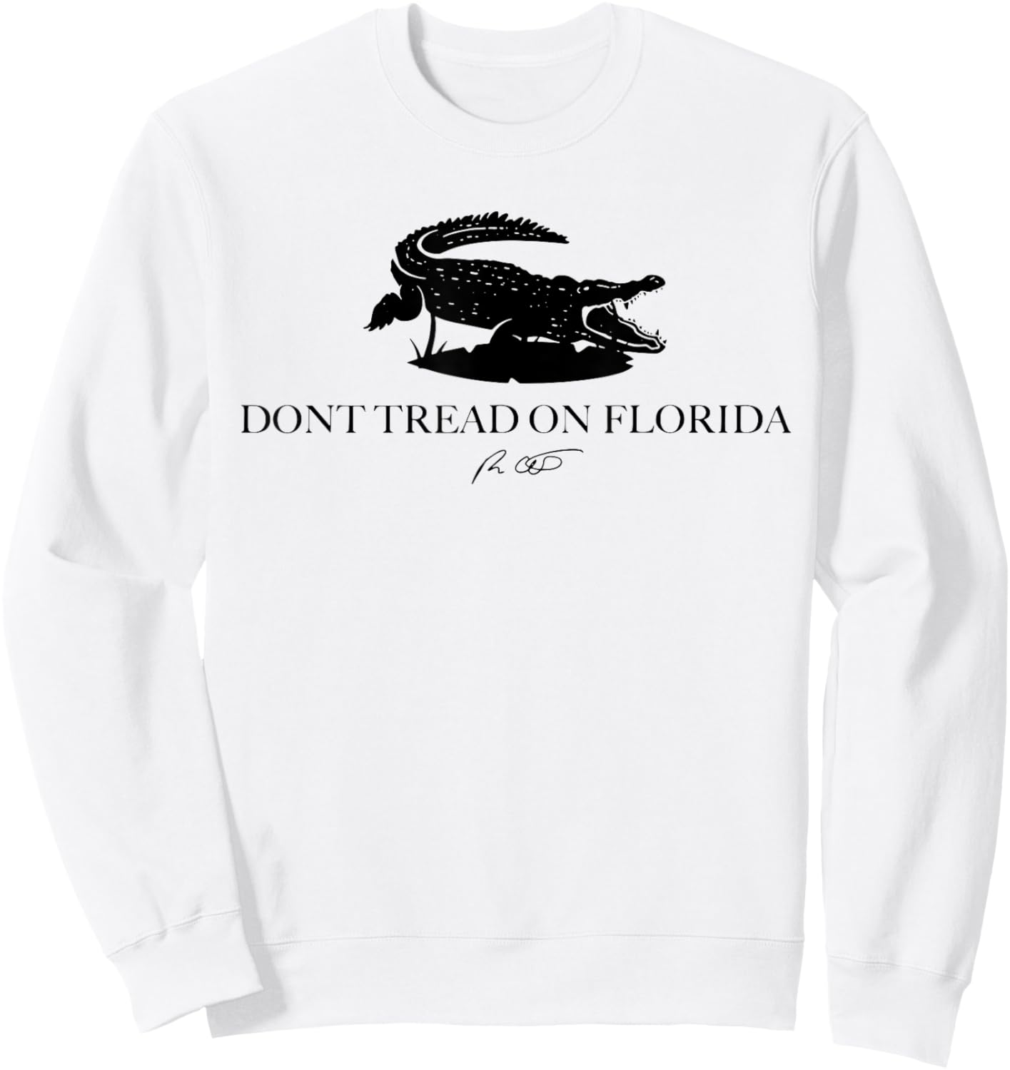 Don't Tread On Florida Alligator Sweatshirt - Sweatshirt | White