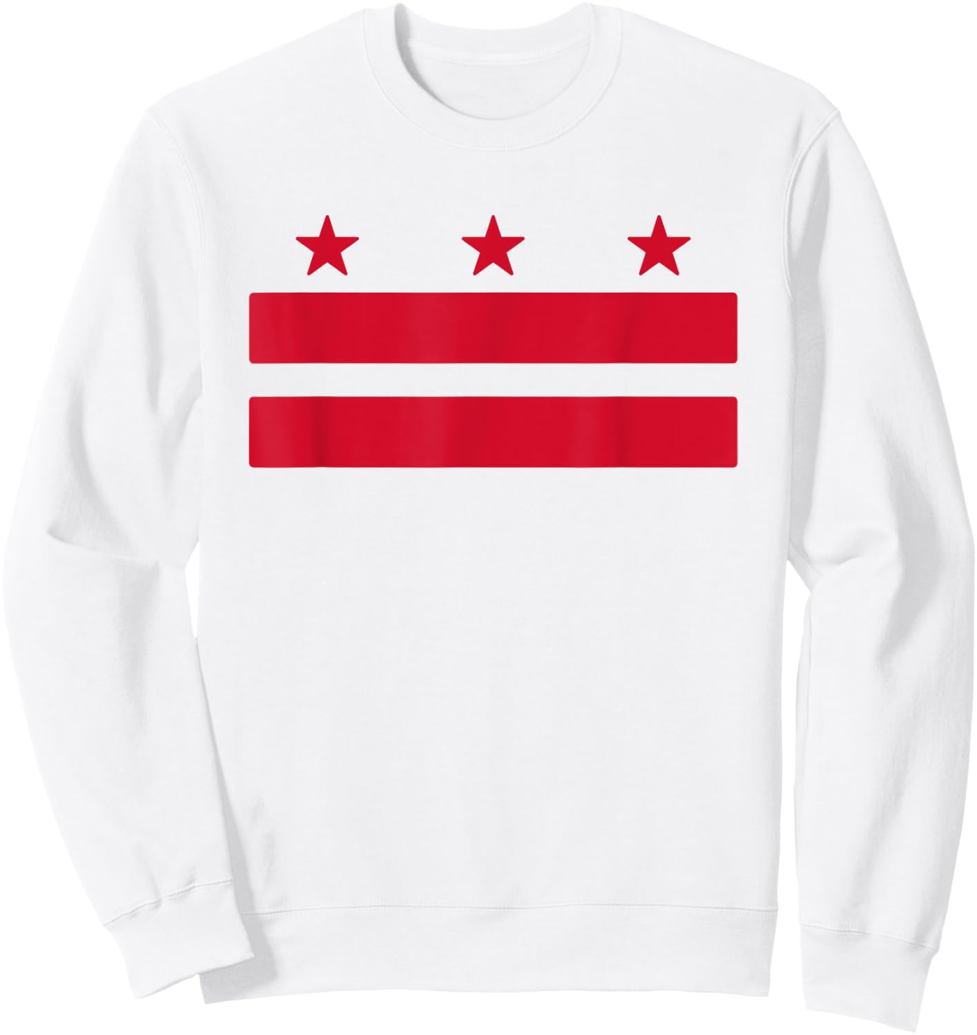 Washington DC Flag District of Columbia Souvenir Men Women Sweatshirt - Sweatshirt | White