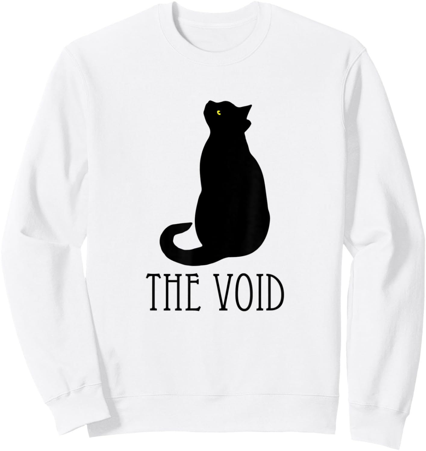Black Cat The Void Funny Yellow Eye Kitty Cat Mom Dad Men Women Kids Sweatshirt - Sweatshirt | White