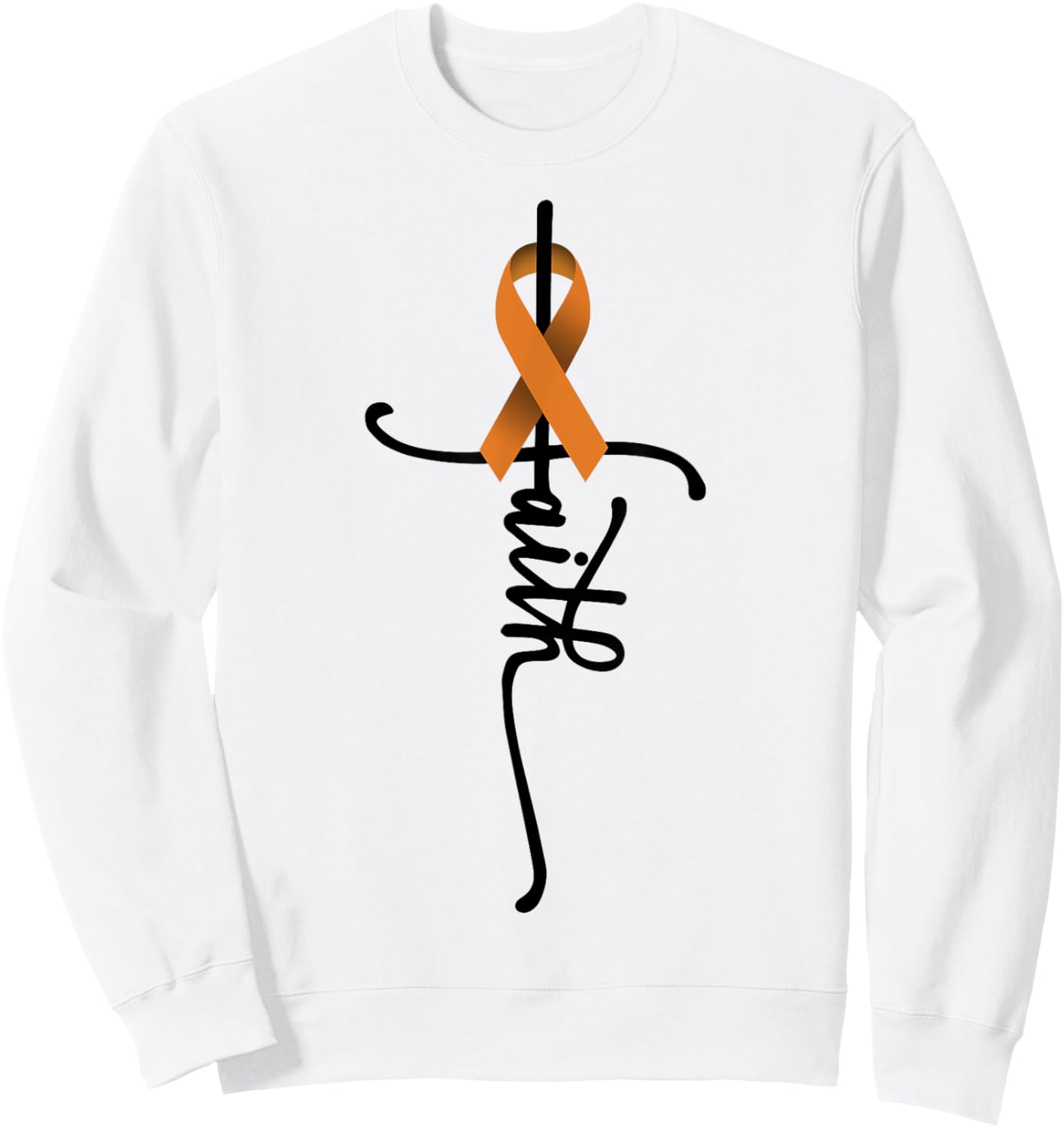 Appendix Cancer Faith Appendix Cancer Awareness Support Sweatshirt - Sweatshirt | White