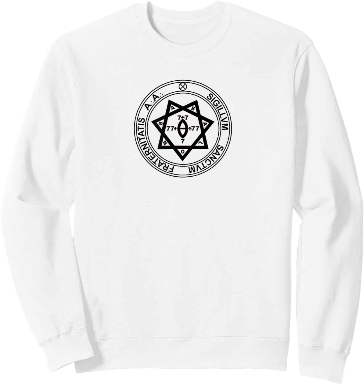 Thelema Argentum Astrum symbol A.A. magick Crowley esoteric Sweatshirt - Sweatshirt | White