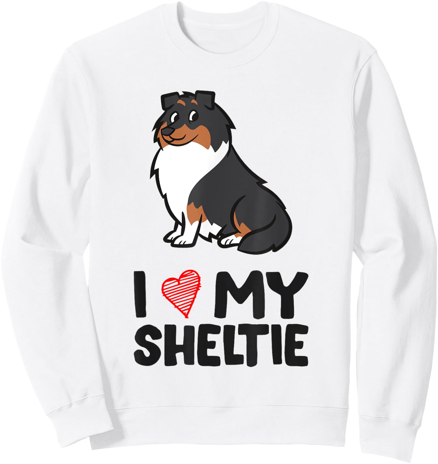 Sheltie Dog I Love My Sheltie Women Kids Sweatshirt - Sweatshirt | White