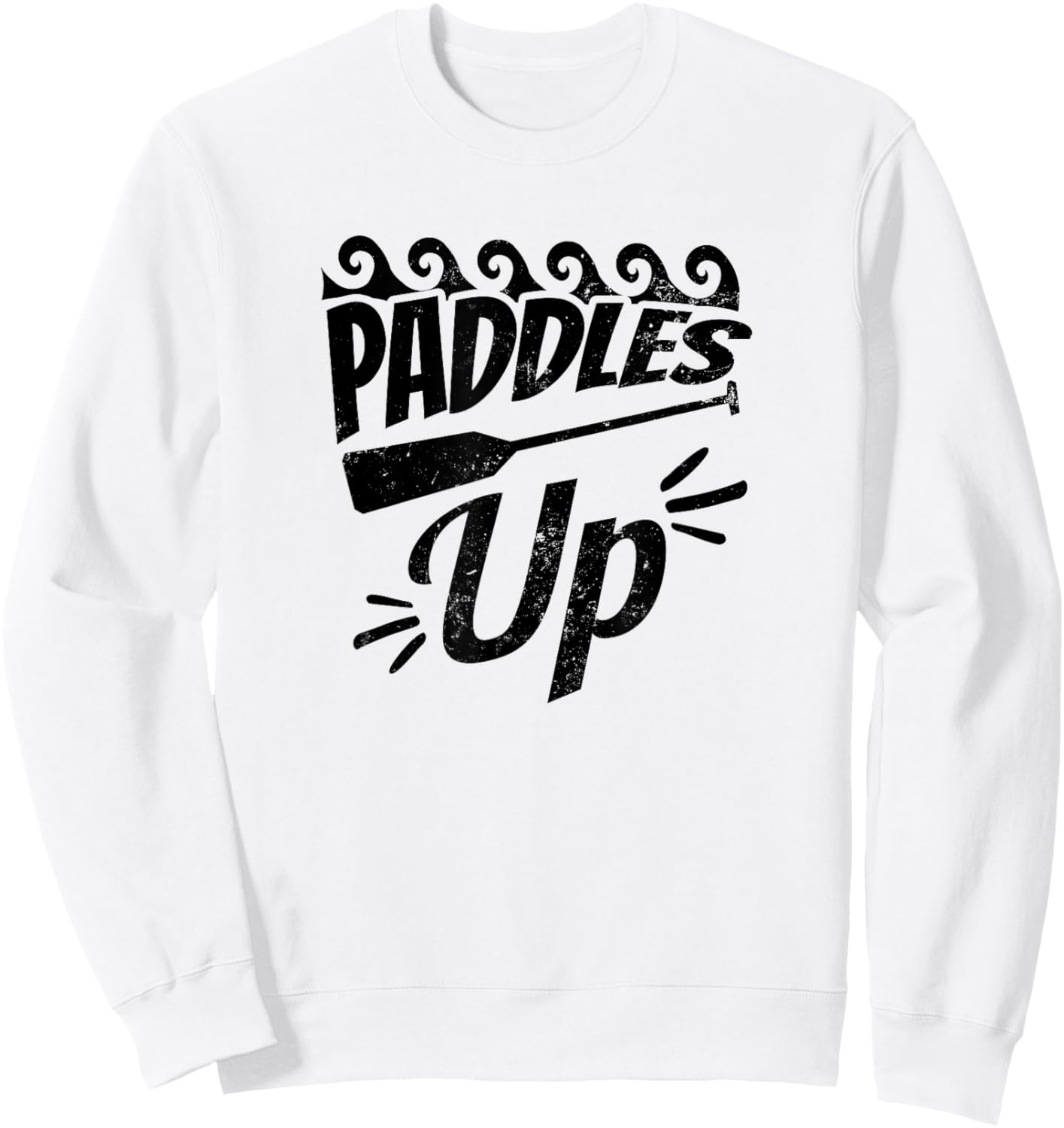 Paddles Up Design Dragon Boat Sweatshirt - Sweatshirt | White
