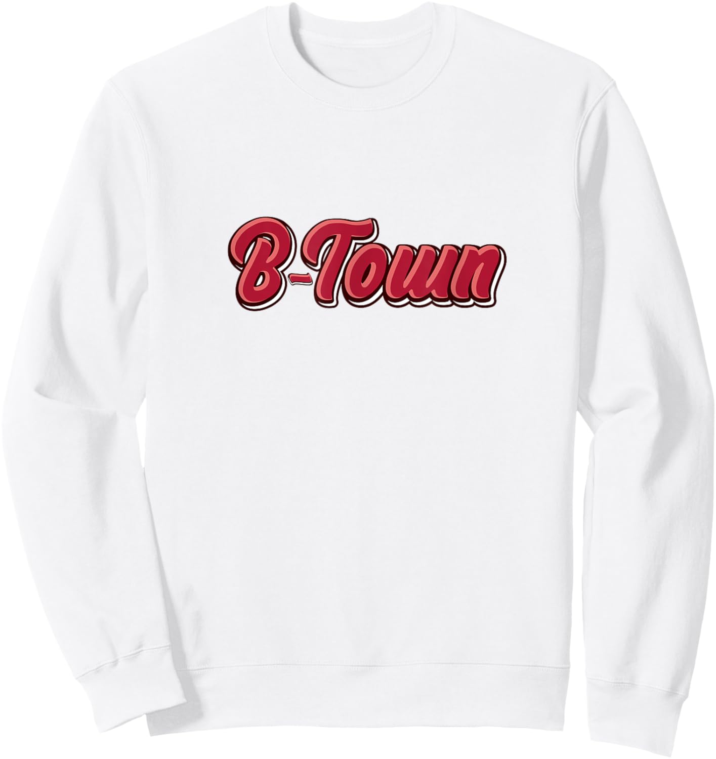 Red & White B-Town Bloomington Indiana Sweatshirt - Sweatshirt | White