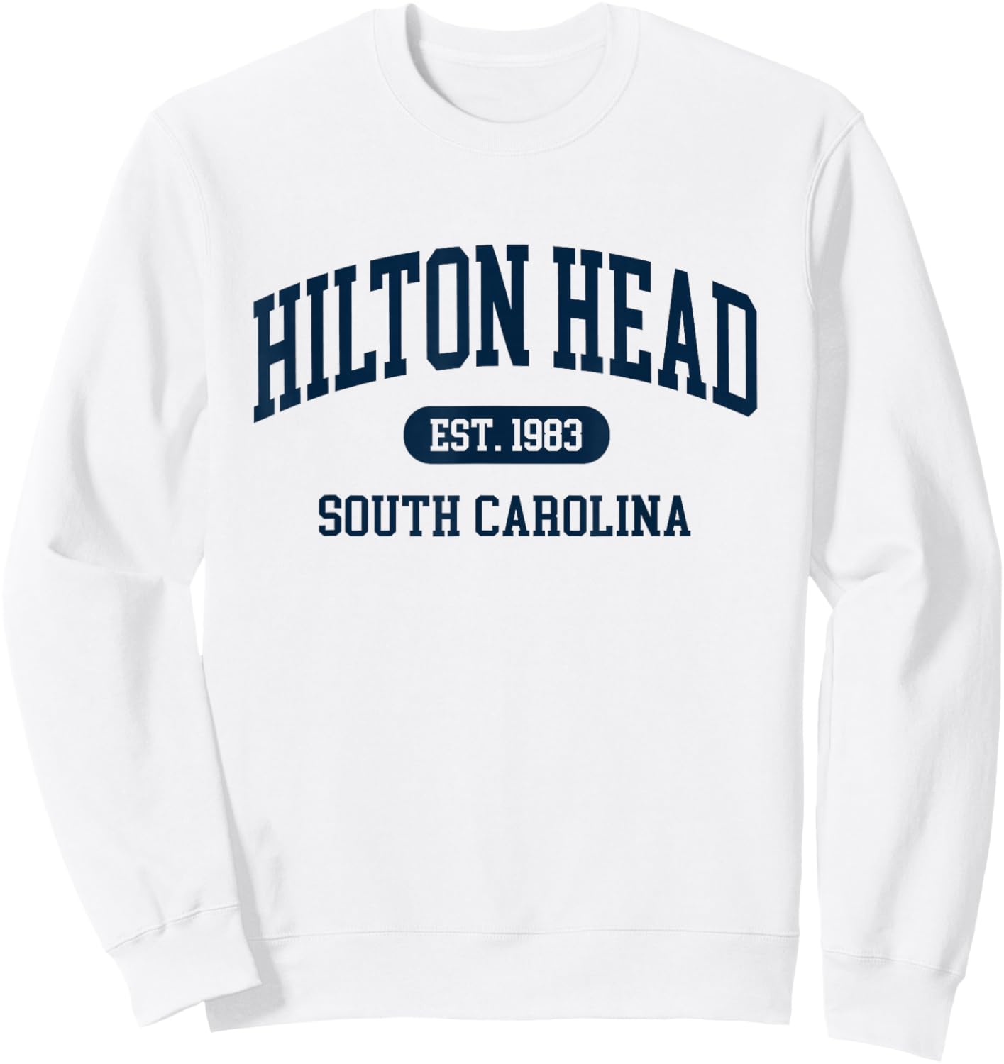 Hilton Head Est 1983 South Carolina Retro Throwback Sweatshirt - Sweatshirt | White