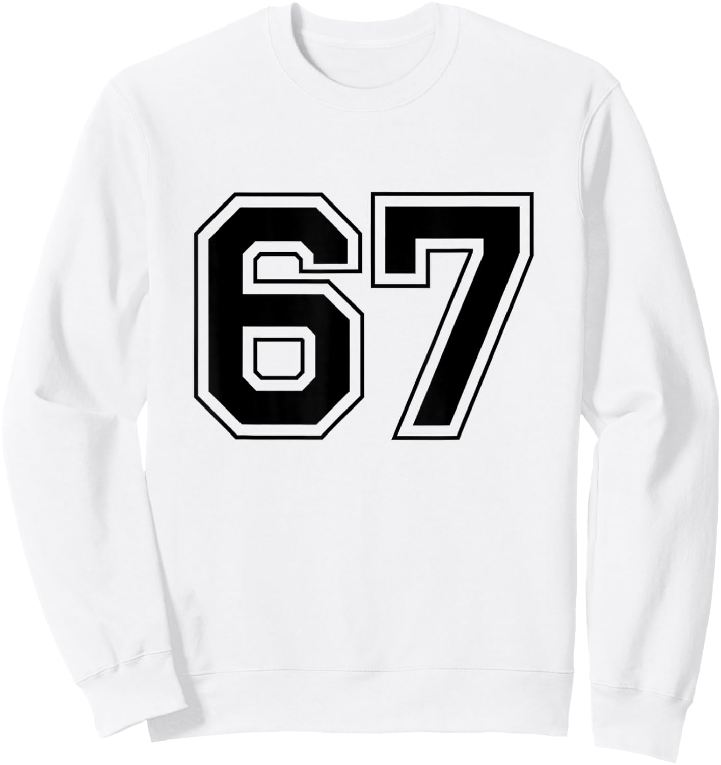 Number 67 Sweatshirt - Sweatshirt | White