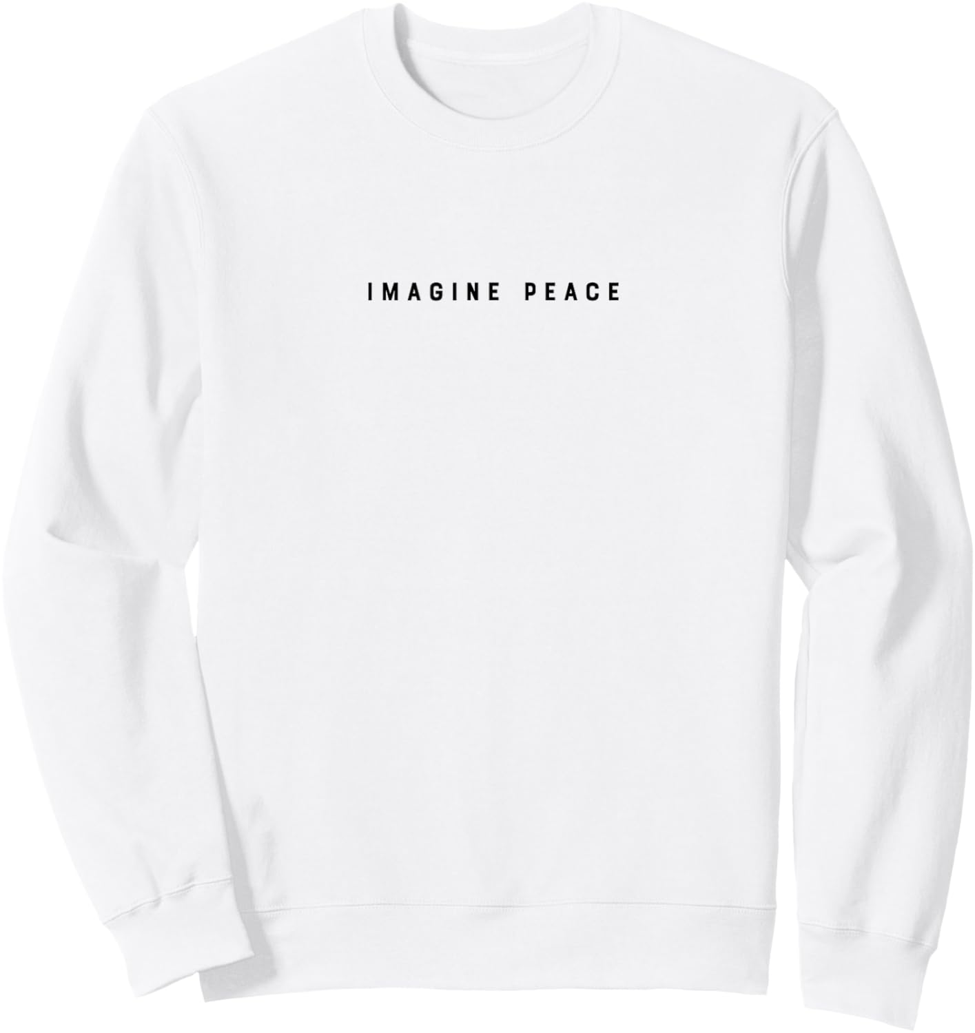 Imagine peace minimalist design Sweatshirt - Sweatshirt | White