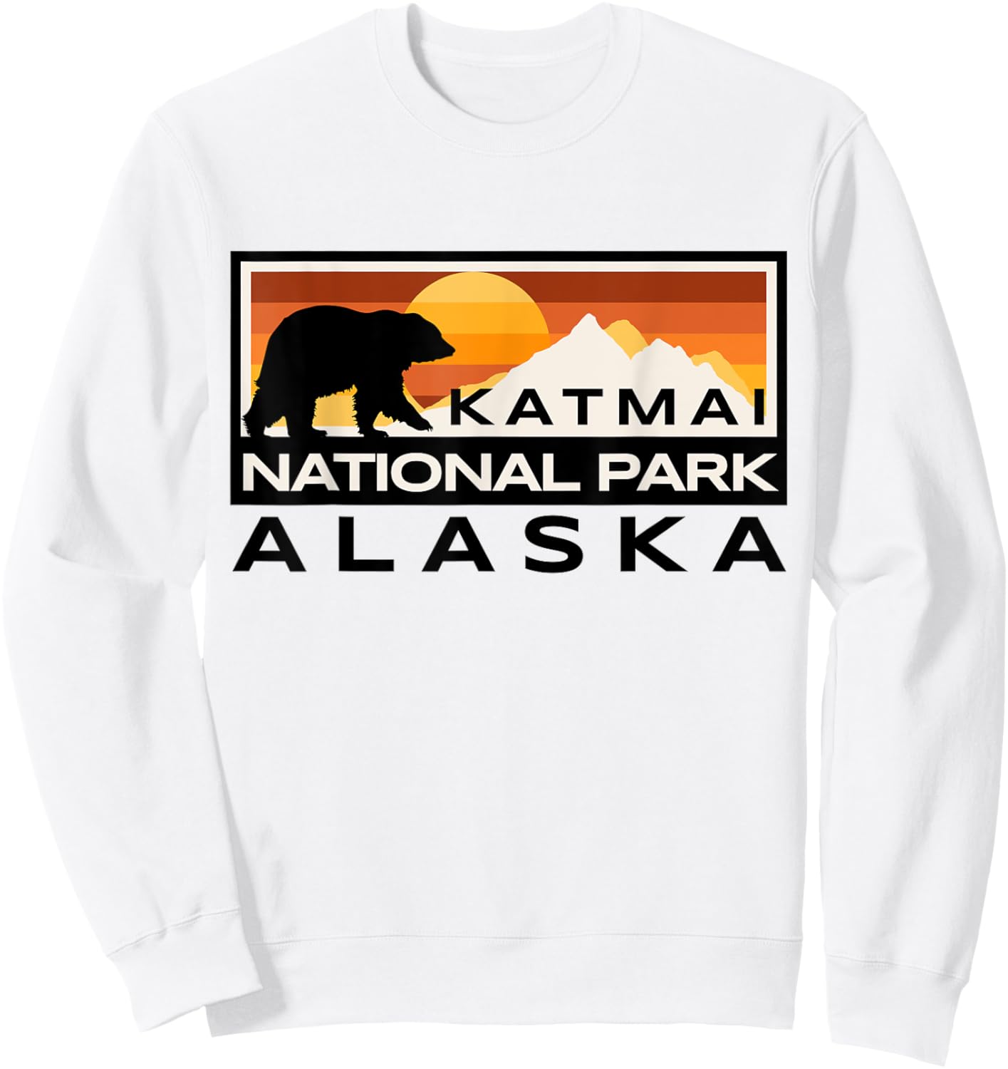 Katmai National Park Alaska Nature Bear Outdoors Sweatshirt - Sweatshirt | White