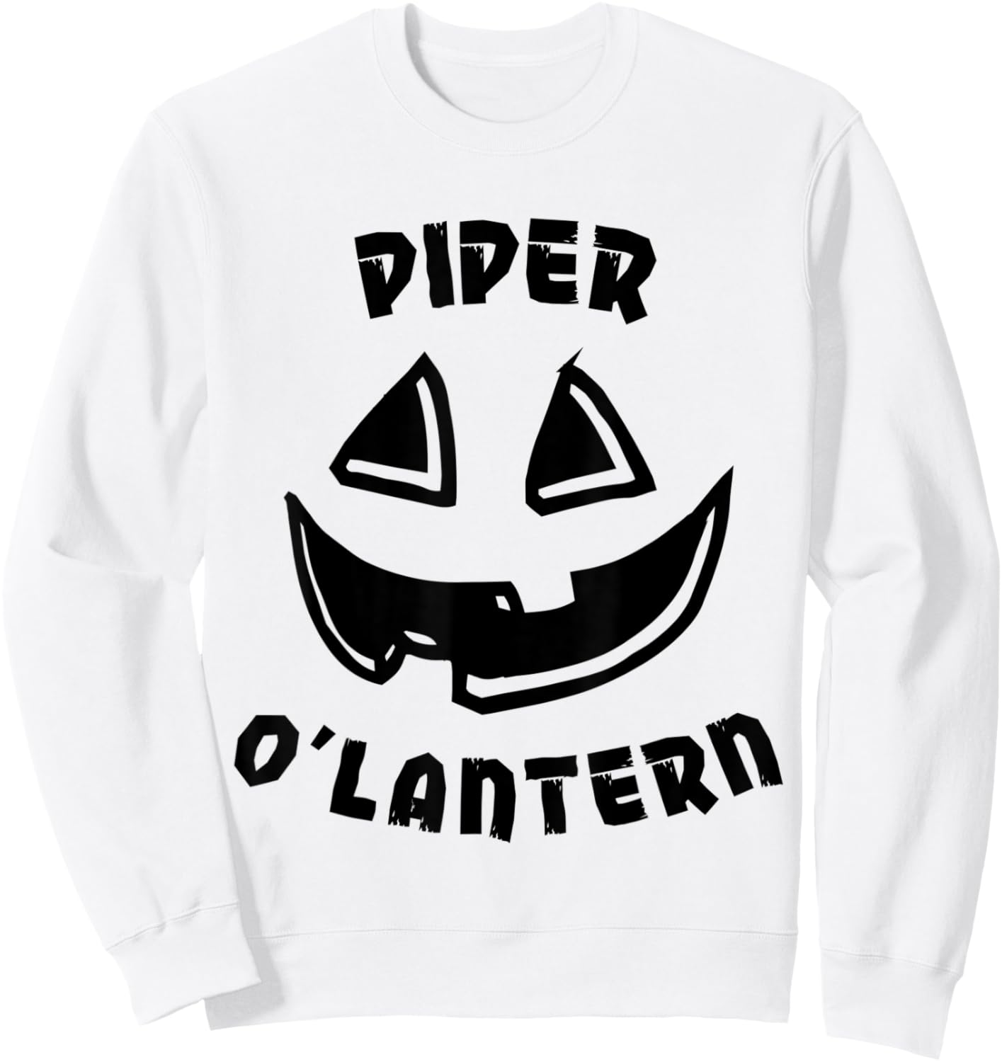 Personalized Piper O'Lantern Halloween Pumpkin Costume Sweatshirt - Sweatshirt | White