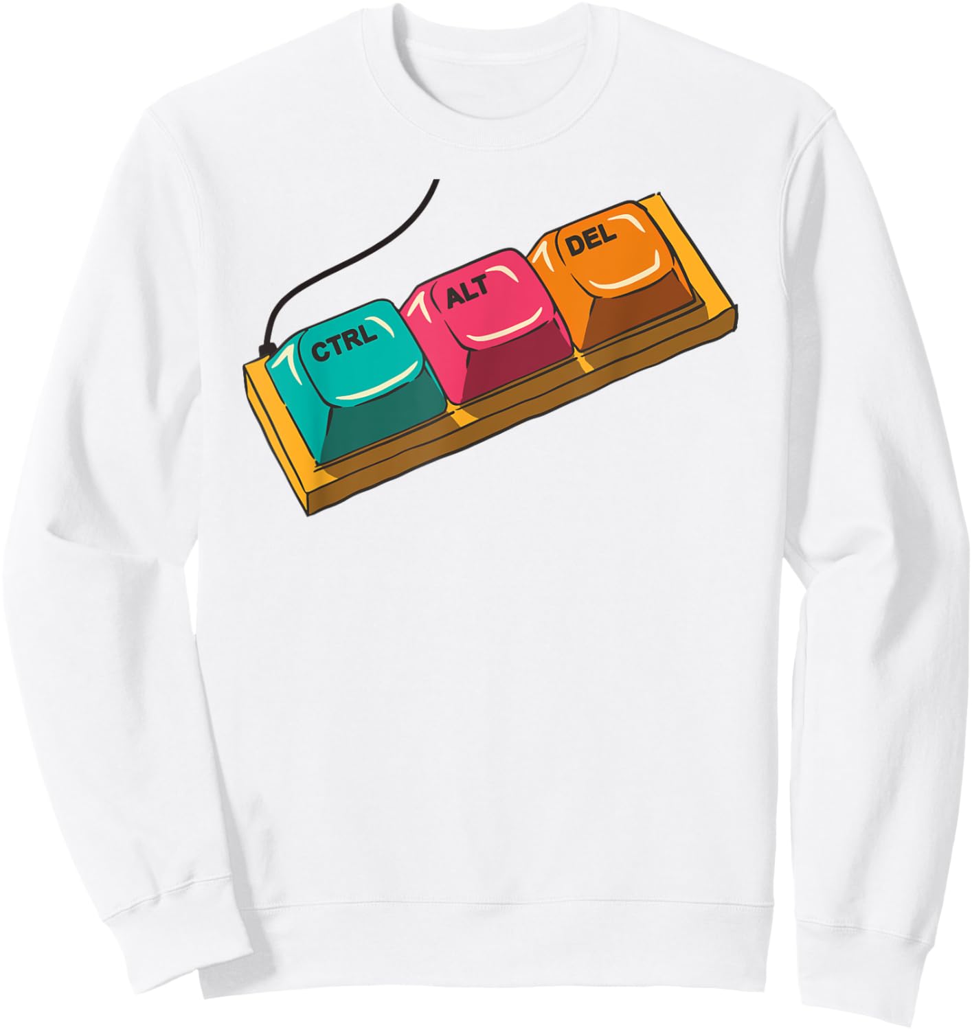 azDesigns Funny Nerd Technics IT Computer Ctrl Alt Delete I CTRL ALT DEL Sweatshirt - Sweatshirt | White