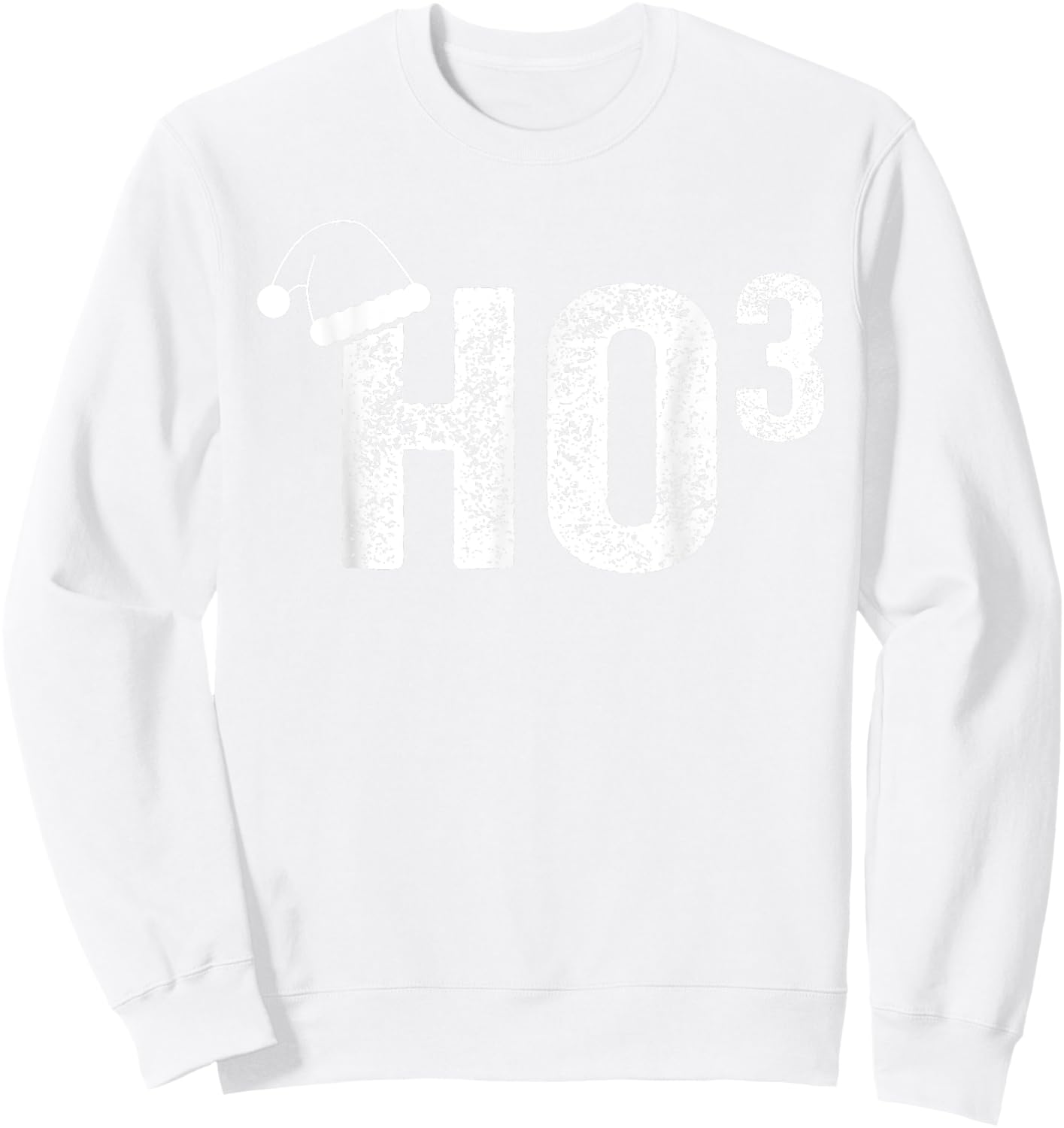 Funny Ho Ho Ho HO3 Math Teacher Santa Hat Christmas Xmas Sweatshirt - Sweatshirt | White