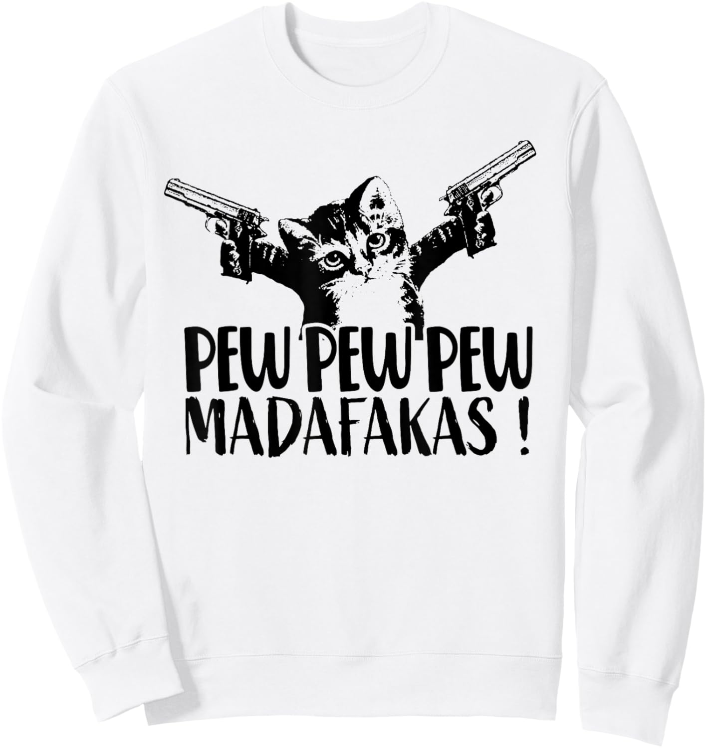 Cat Pew Madafakas Vintage Crazy Cat lustige Katze Women Sweatshirt - Sweatshirt | White