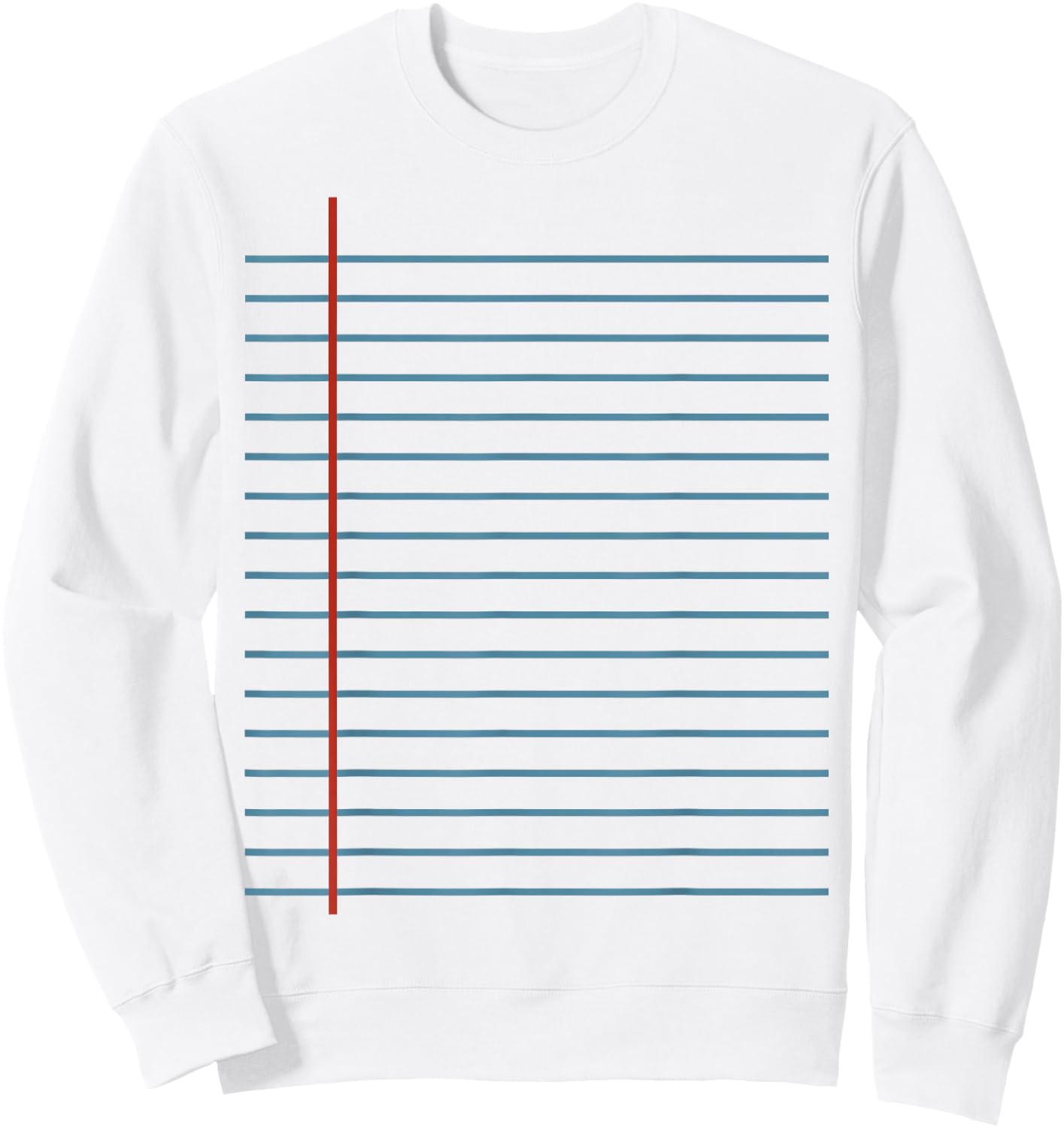 Lined Paper Notebook Funny School Student Costume Easy DIY Sweatshirt - Sweatshirt | White