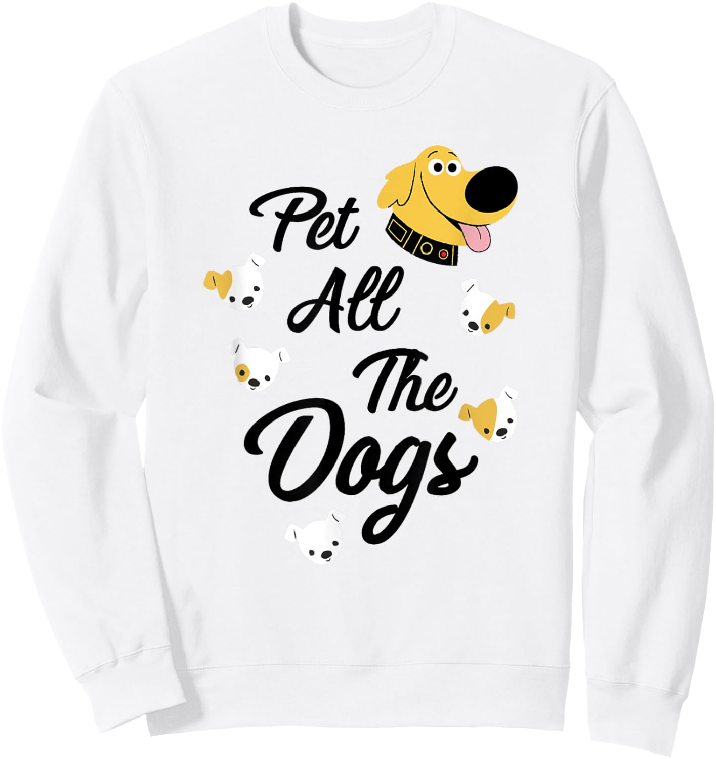 Disney Pixar UP Dug I Pet All The Dogs Sweatshirt - Sweatshirt | White