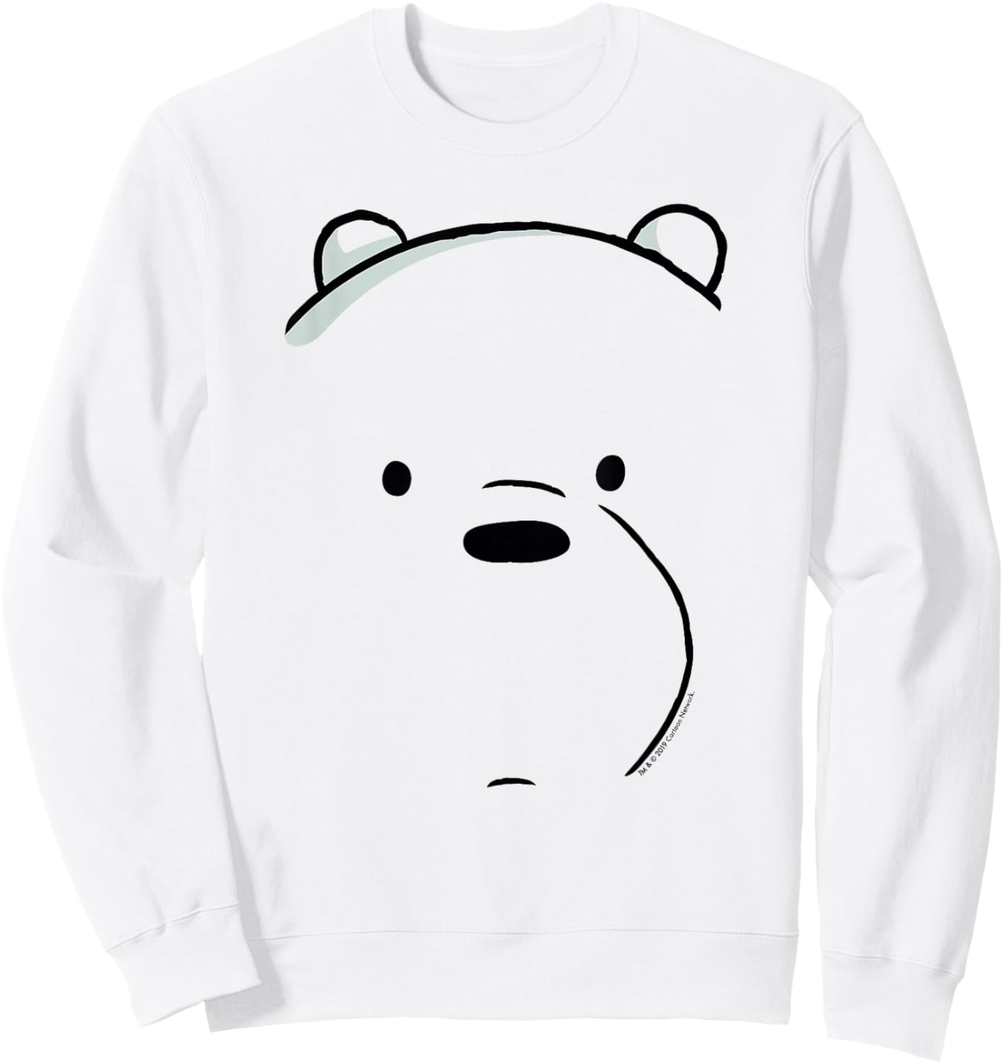 We Bare Bears Ice Bear Big Face Sweatshirt - Sweatshirt | White